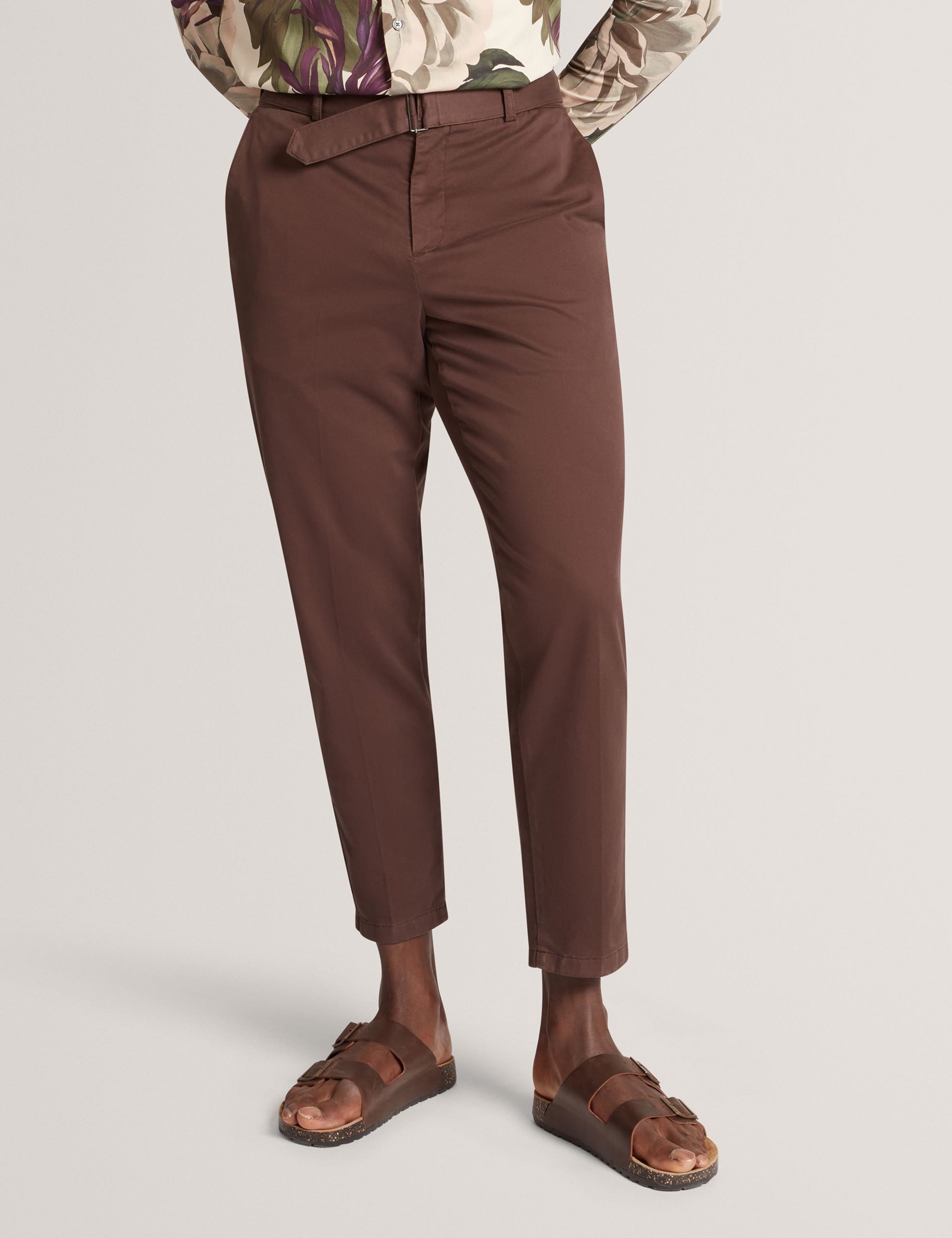 Regular Fit Cotton Rich Tapered Chinos 1 of 8
