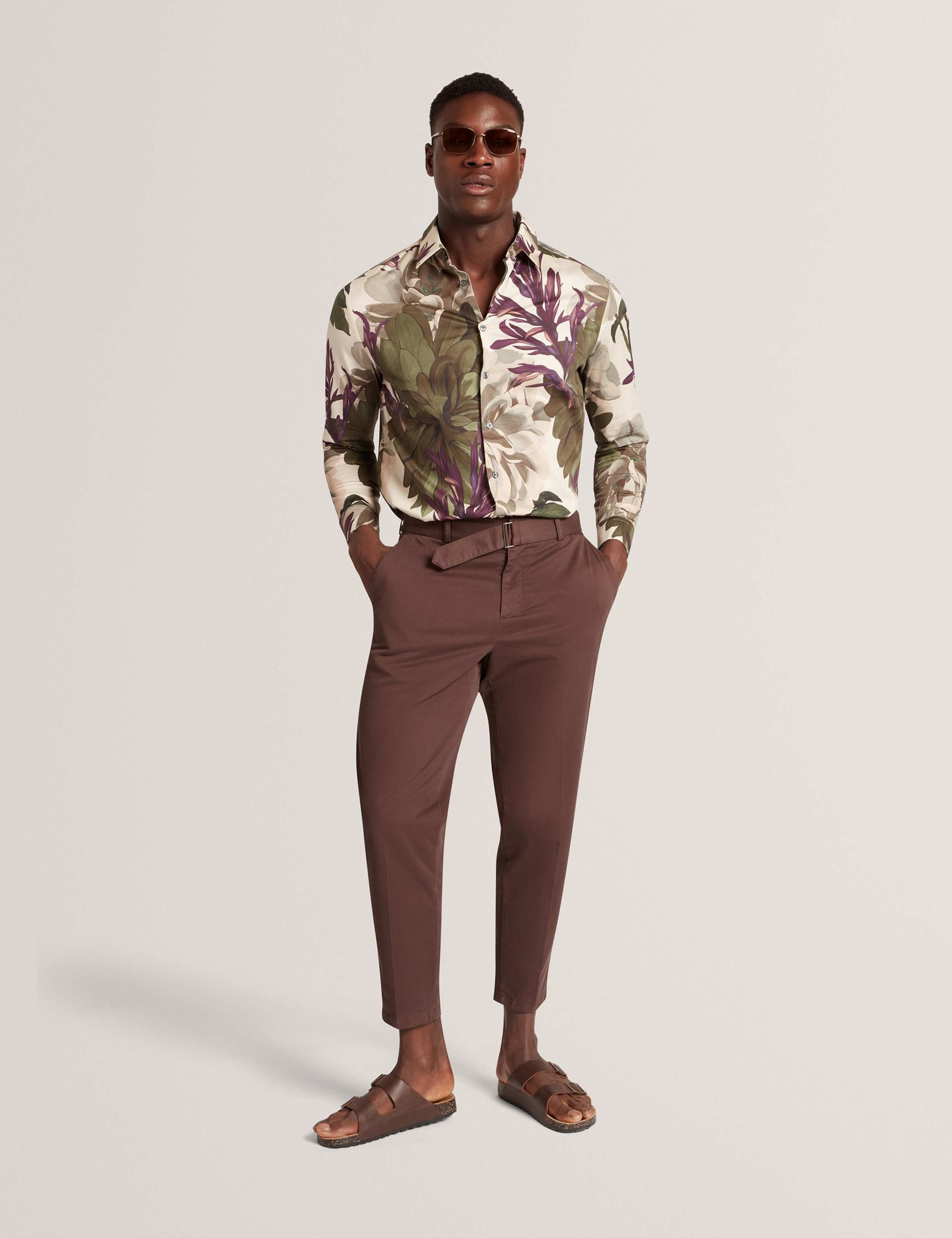 Regular Fit Cotton Rich Tapered Chinos 3 of 8