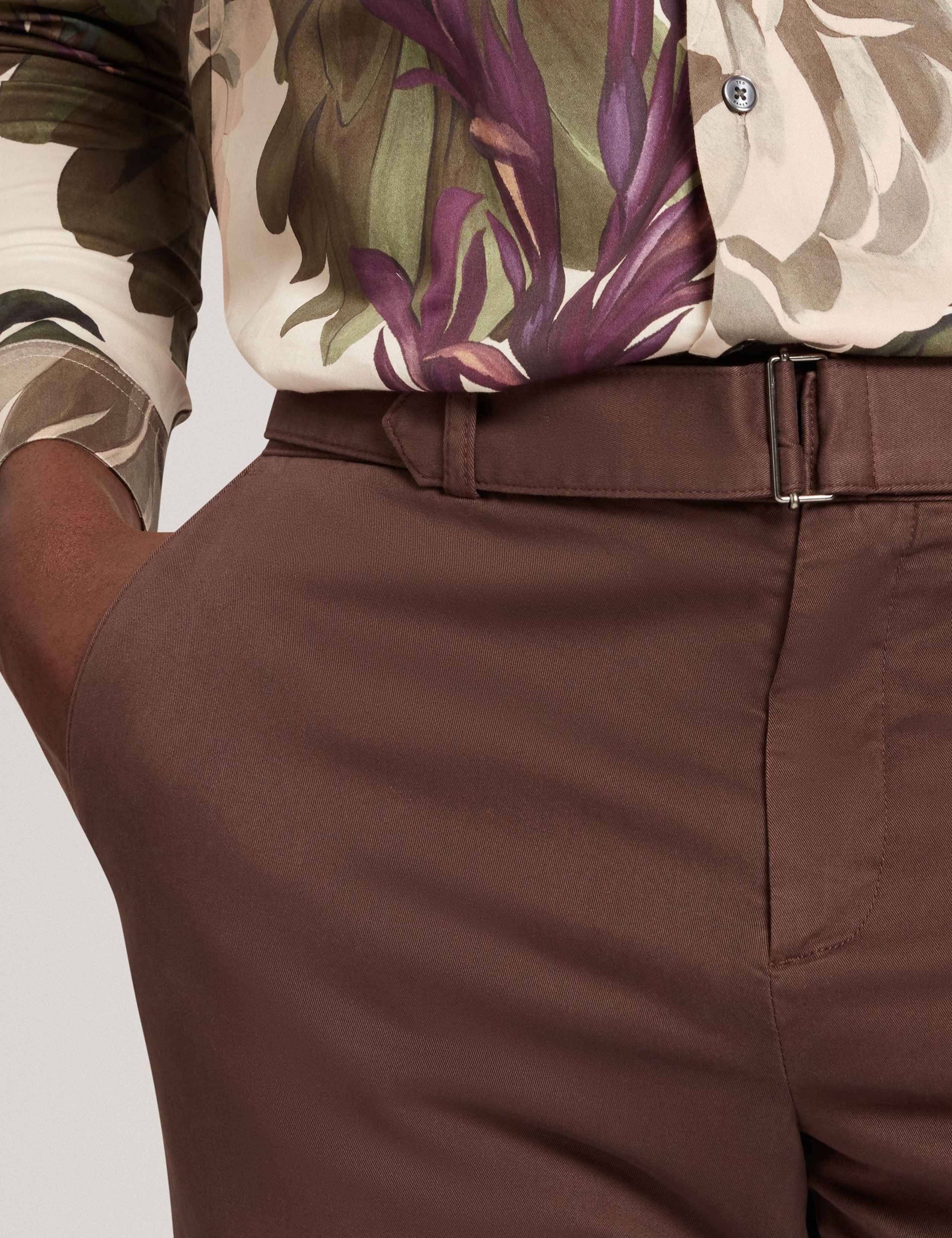 Regular Fit Cotton Rich Tapered Chinos 4 of 8