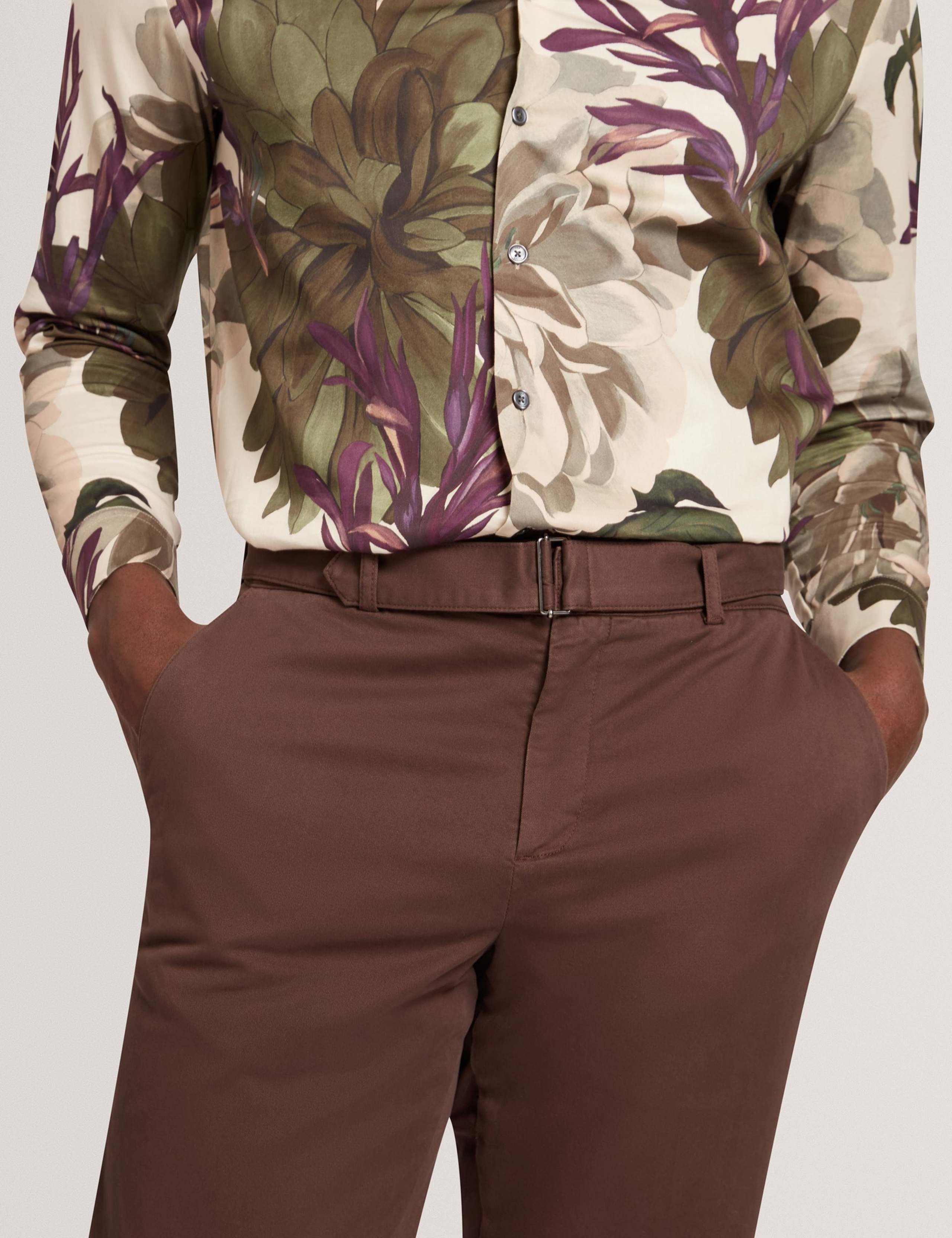 Regular Fit Cotton Rich Tapered Chinos 5 of 8