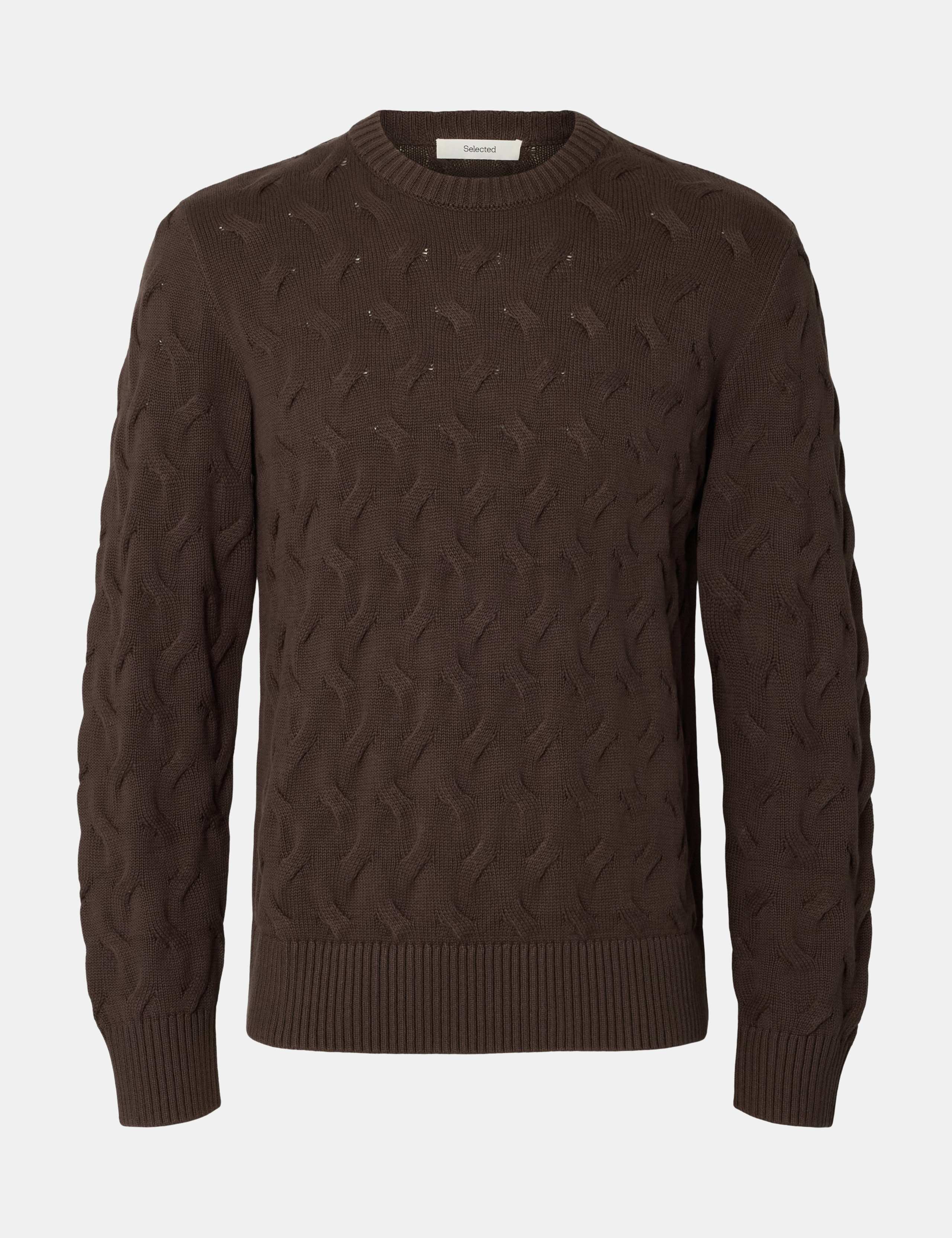 Pure Cotton Cable Crew Neck Jumper 2 of 2