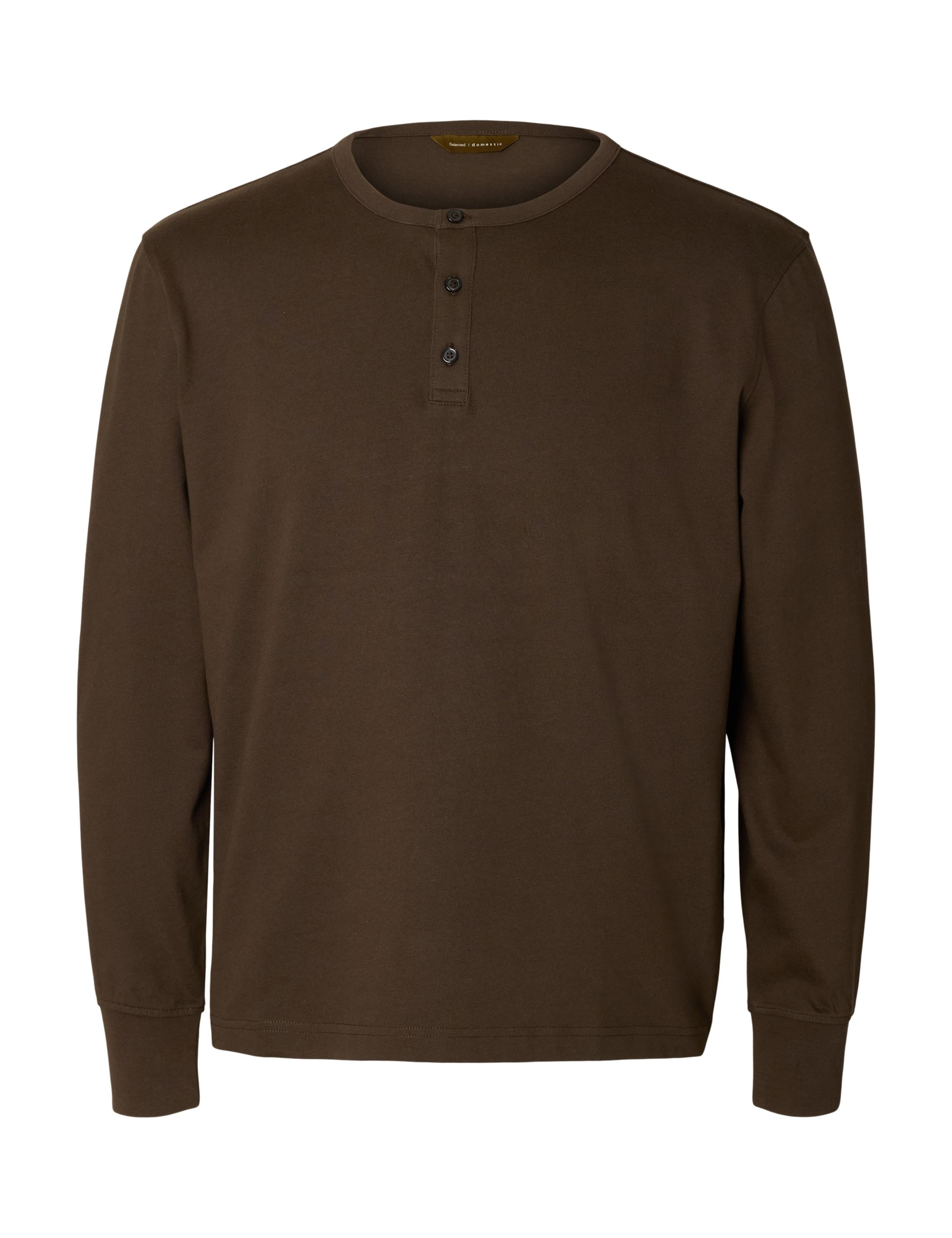 Pure Cotton Jersey Henley Long Sleeve T-Shirt 5 of 5