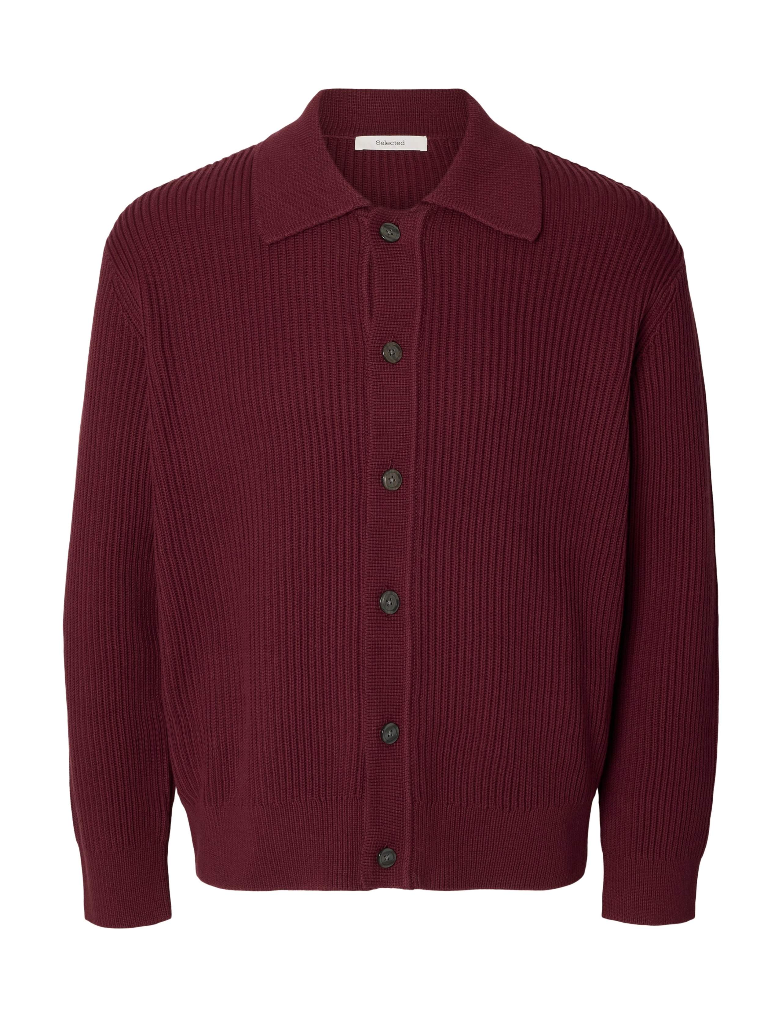 Pure Cotton Rib-Knit Polo Cardigan 3 of 3