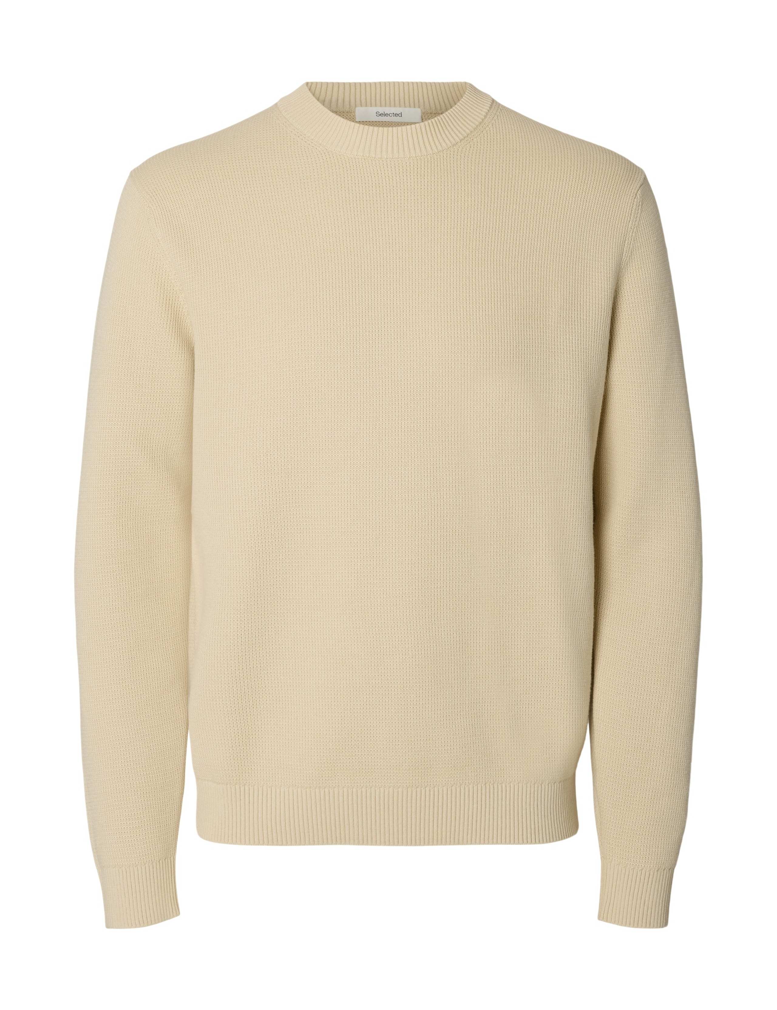 Pure Cotton Textured Crew Neck Jumper 4 of 6