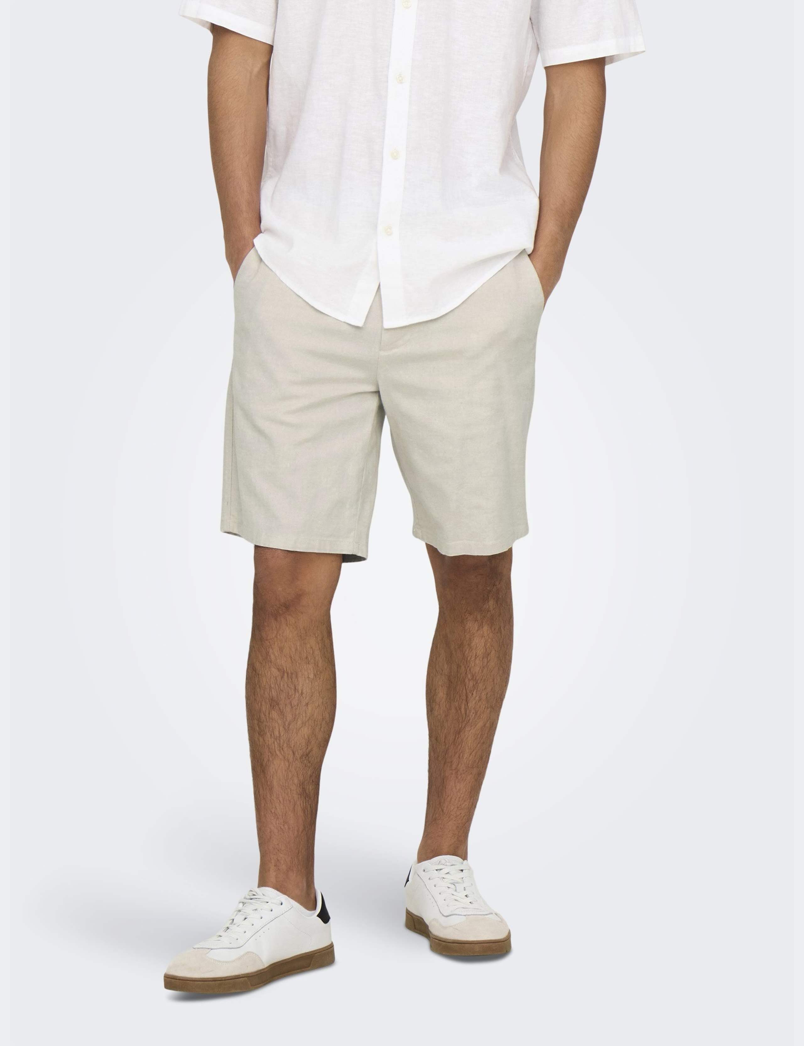 Cotton Linen Chino Shorts 3 of 5