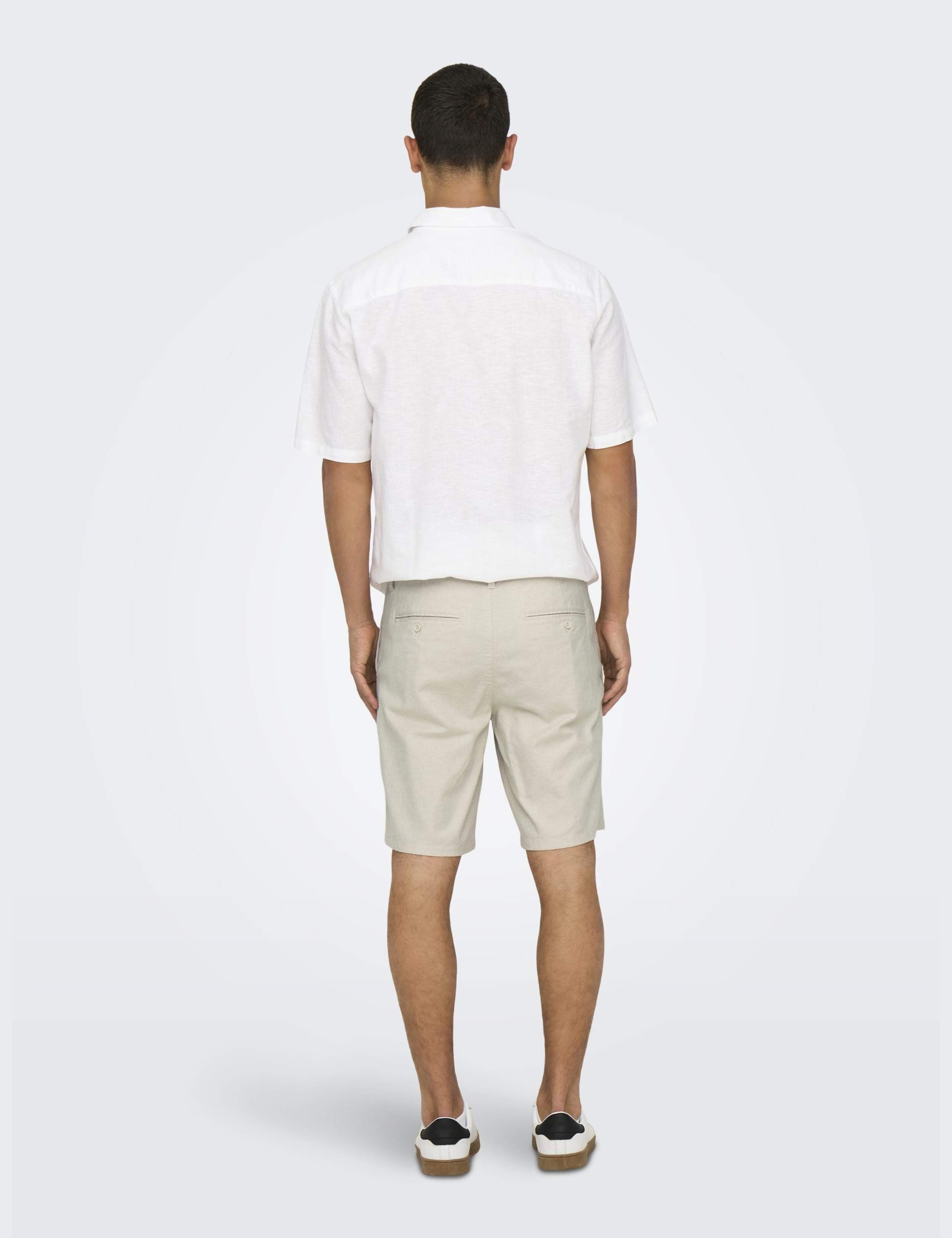Cotton Linen Chino Shorts 4 of 5