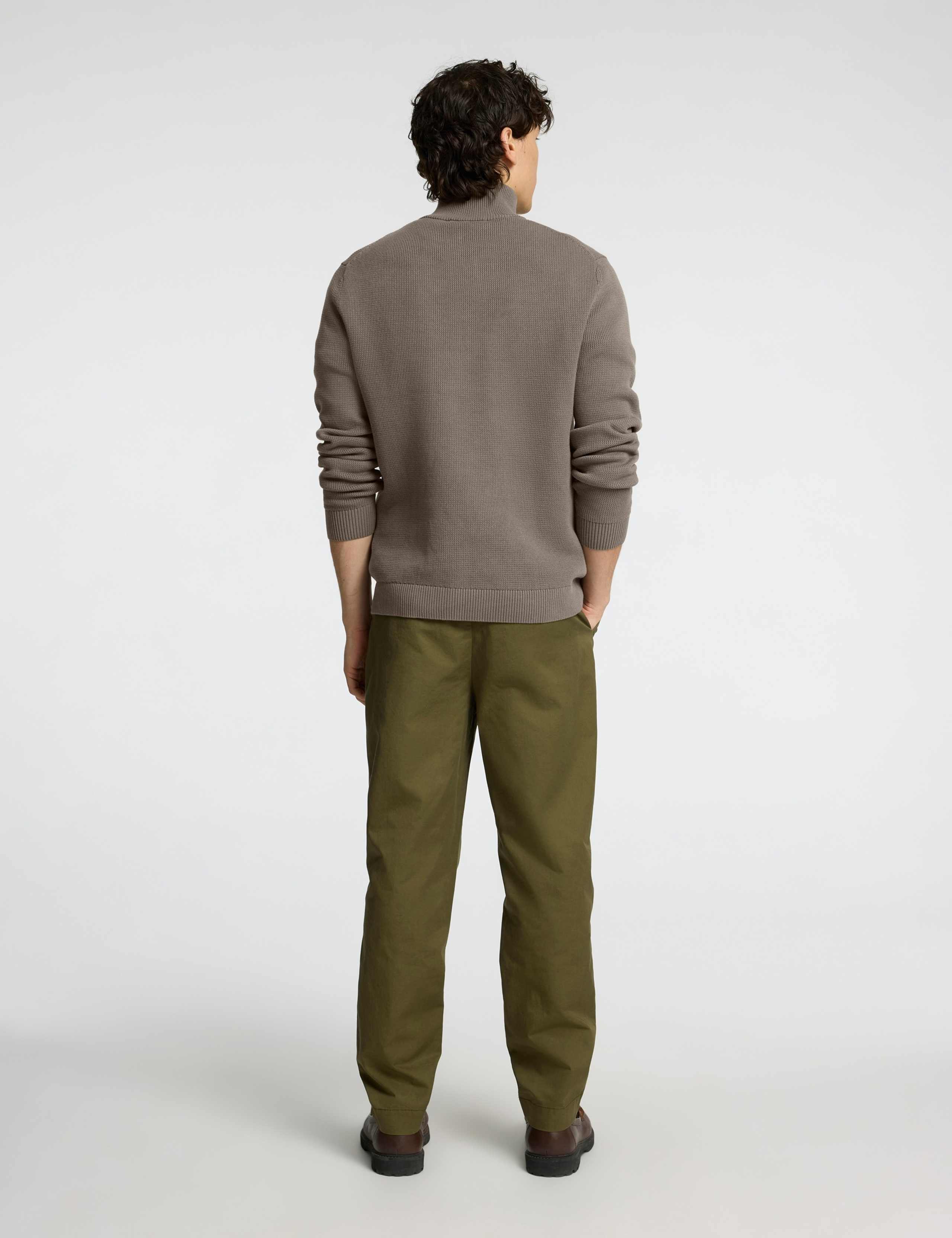 Pure Cotton Textured Half Zip Jumper 3 of 6