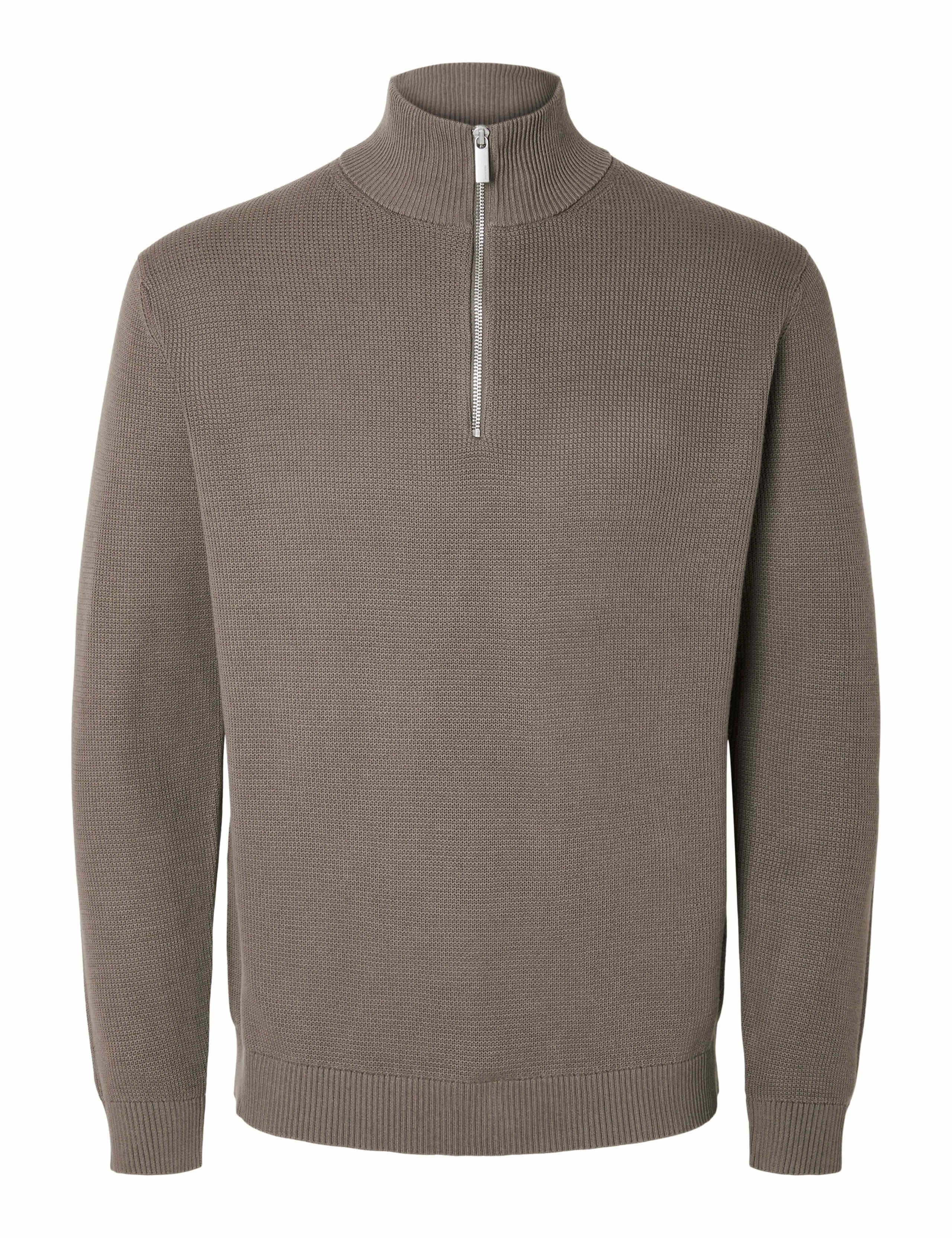 Pure Cotton Textured Half Zip Jumper 6 of 6