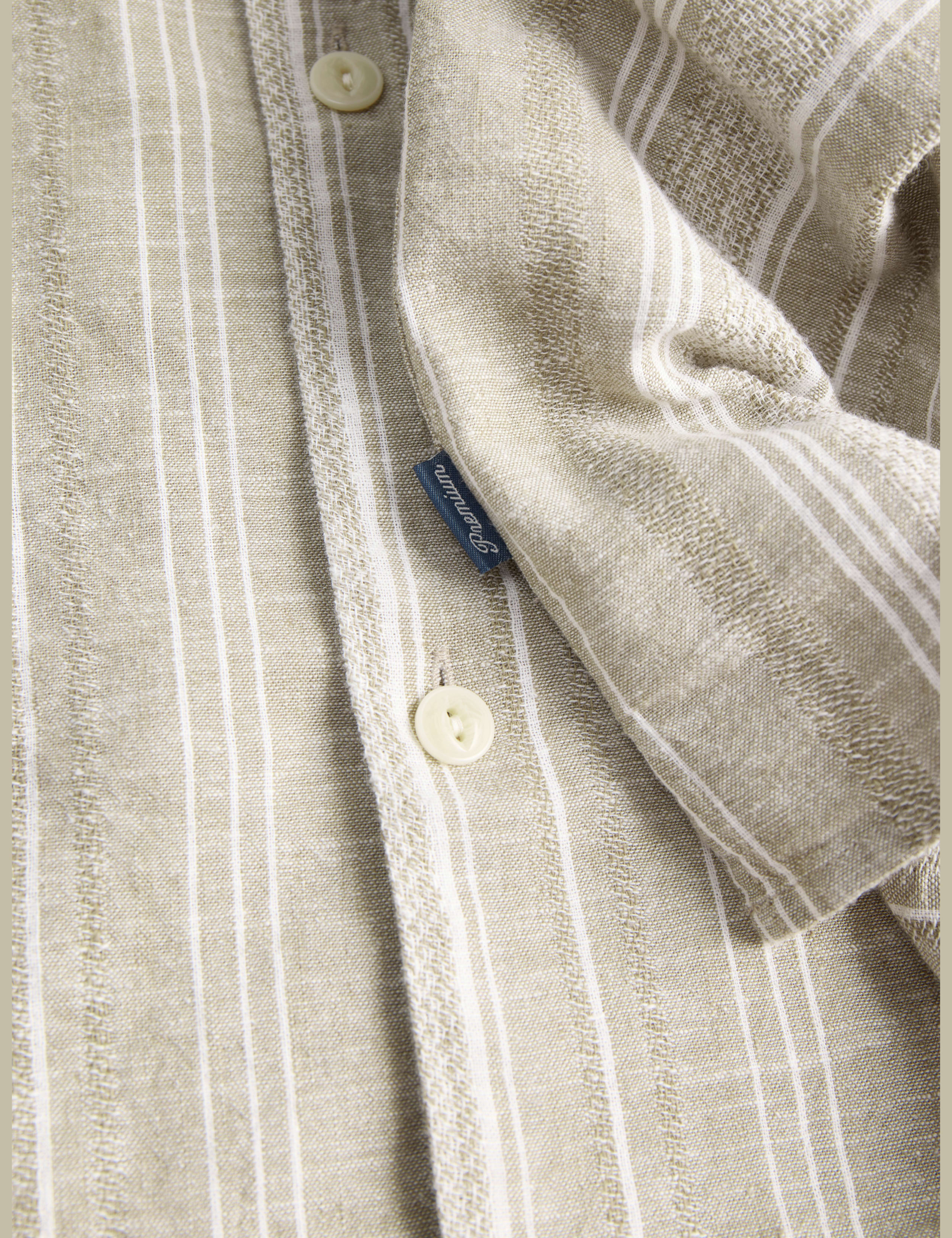 Relaxed Fit Cotton Linen Blend Striped Short Sleeve Shirt 7 of 8