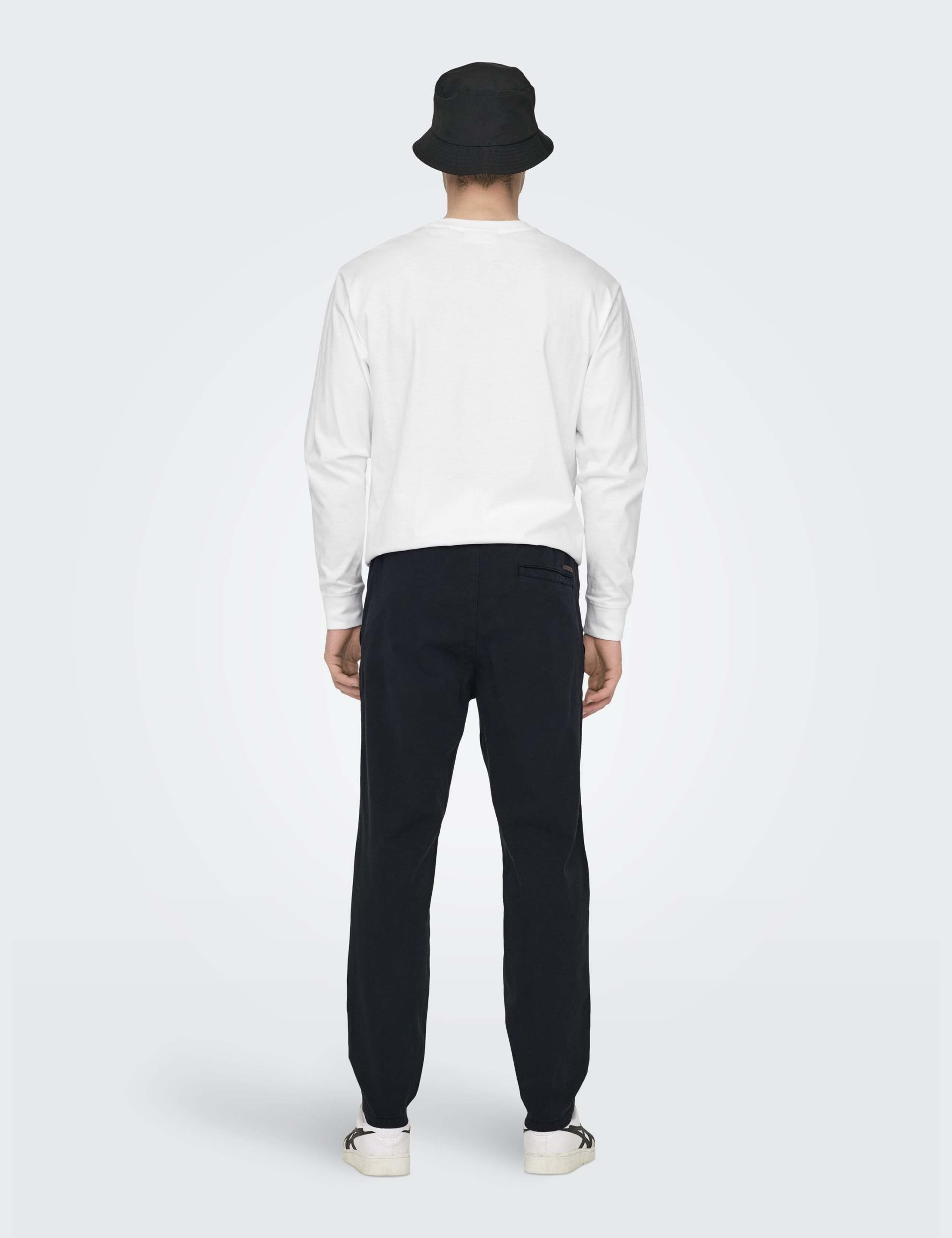 Tapered Fit Elasticated Waist Stretch Trousers 4 of 6