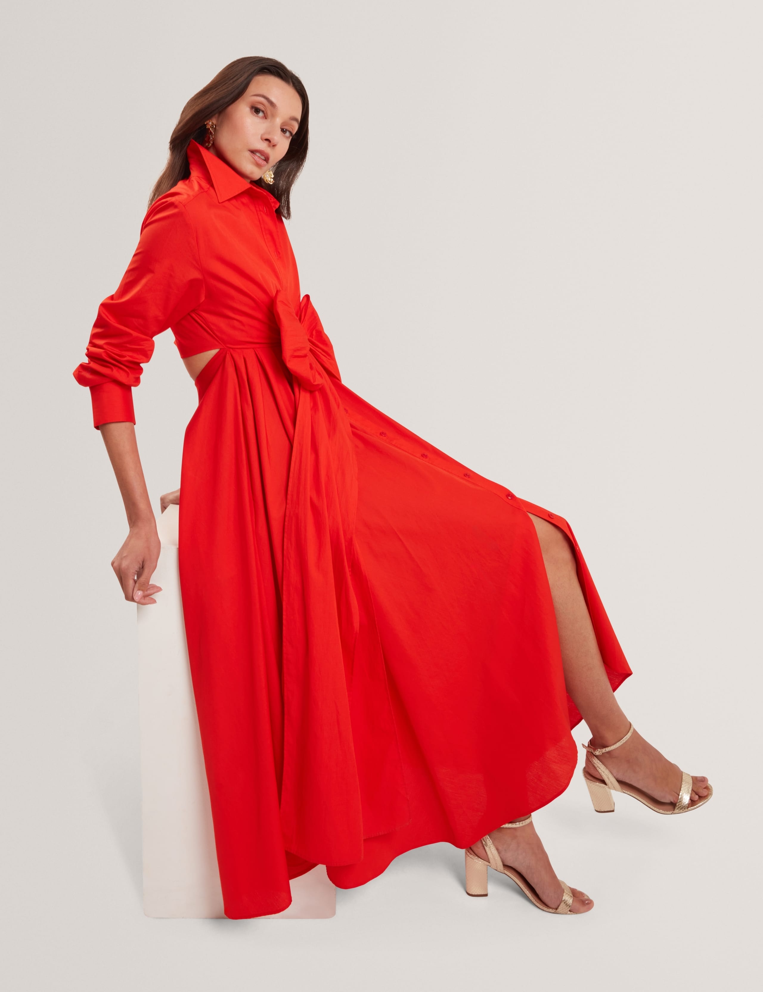 Pure Cotton Wrap Shirt Midi Dress 5 of 7