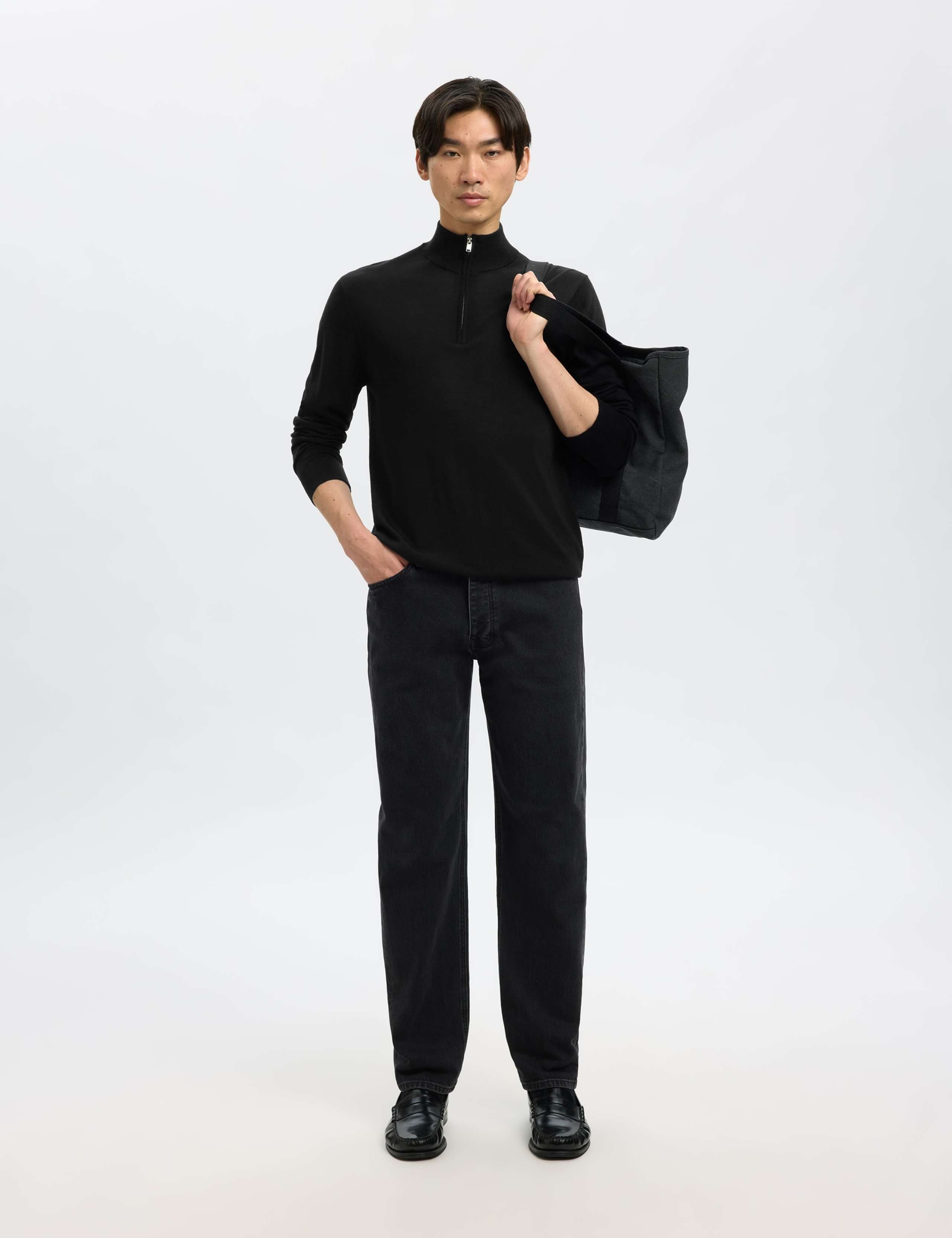 Pure Merino Wool Half Zip Jumper 2 of 5