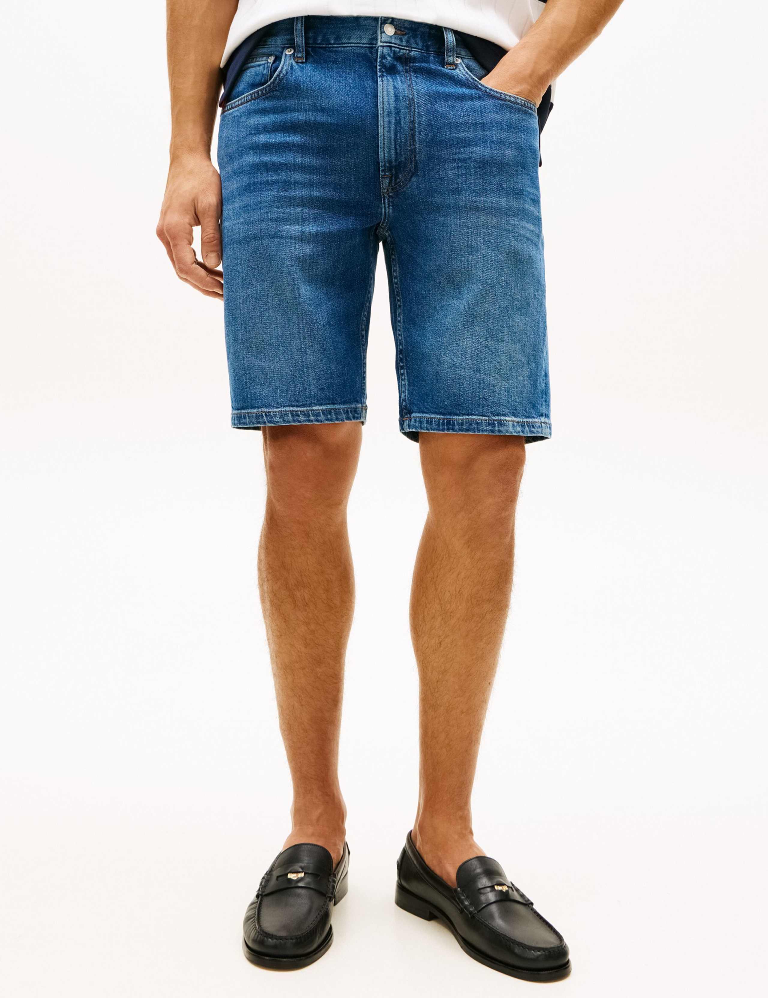 Regular Fit Cotton Rich Denim Shorts 1 of 5