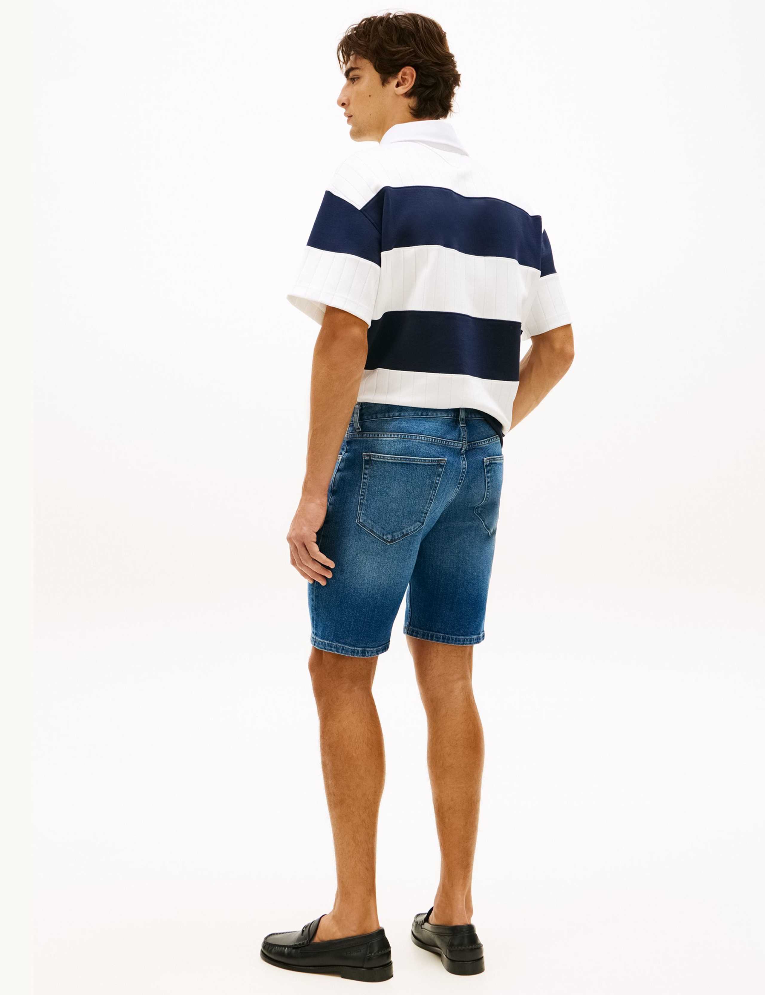 Regular Fit Cotton Rich Denim Shorts 3 of 5