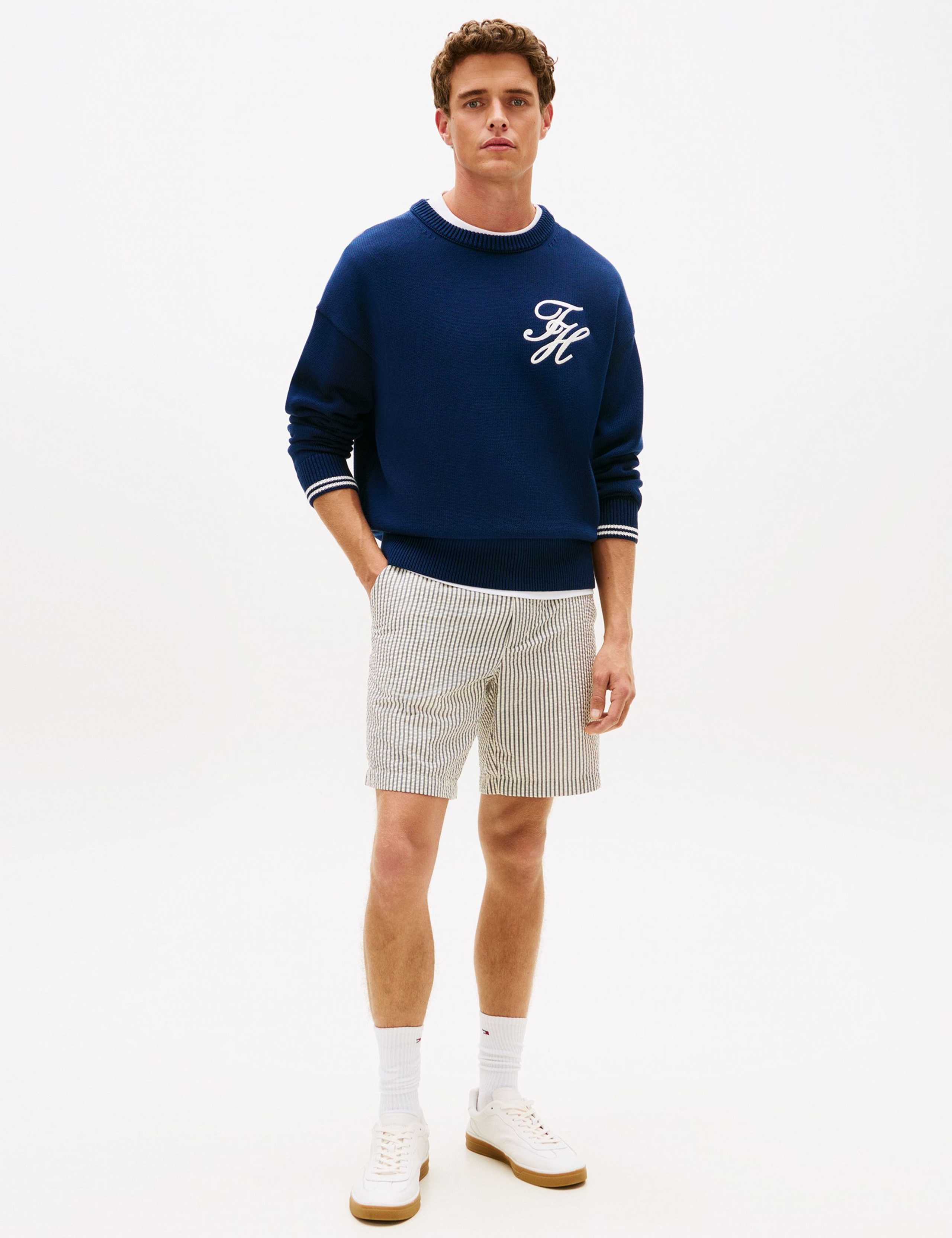 Regular Fit Striped Chino Shorts 4 of 5