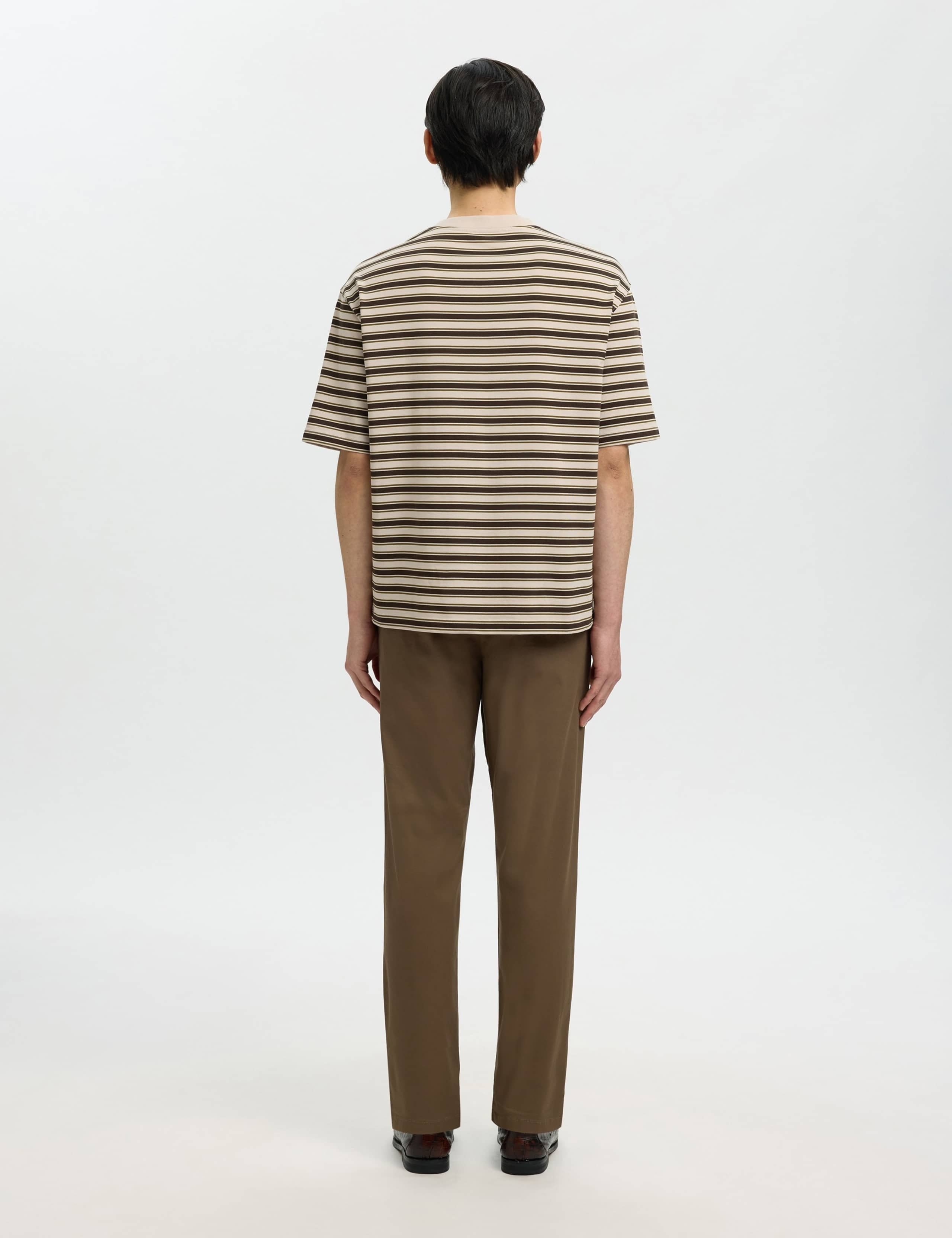 Pure Cotton Jersey Striped Crew Neck T-Shirt 2 of 5