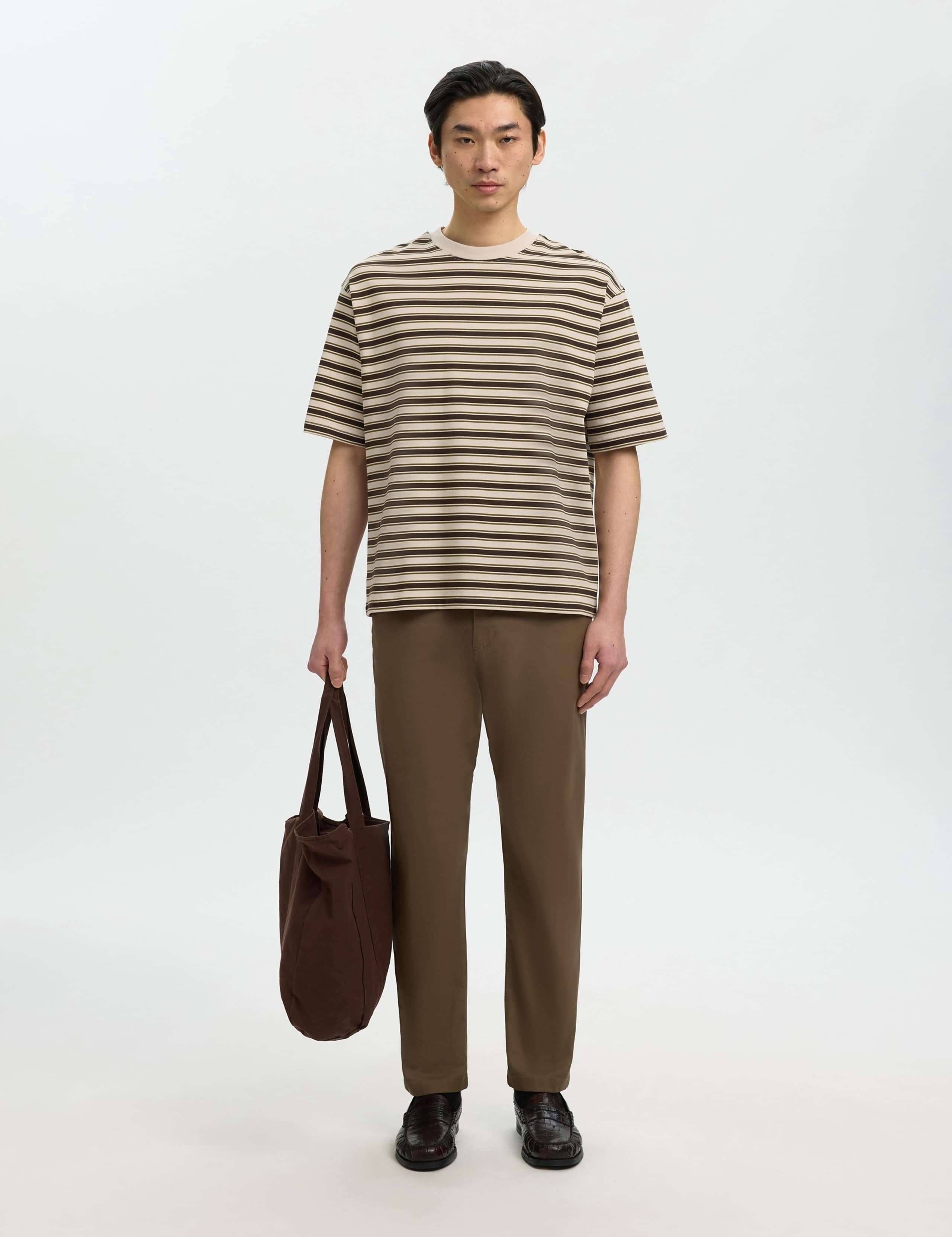 Pure Cotton Jersey Striped Crew Neck T-Shirt 5 of 5