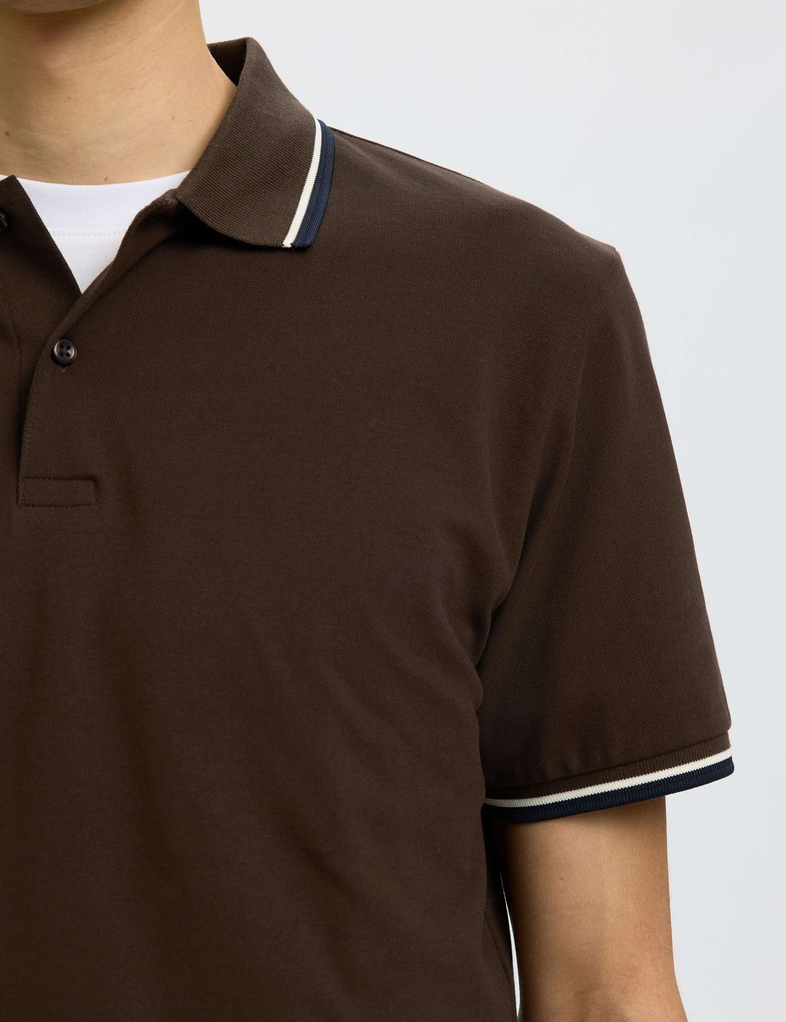 Cotton Rich Piqué Tipped Polo Shirt 6 of 6