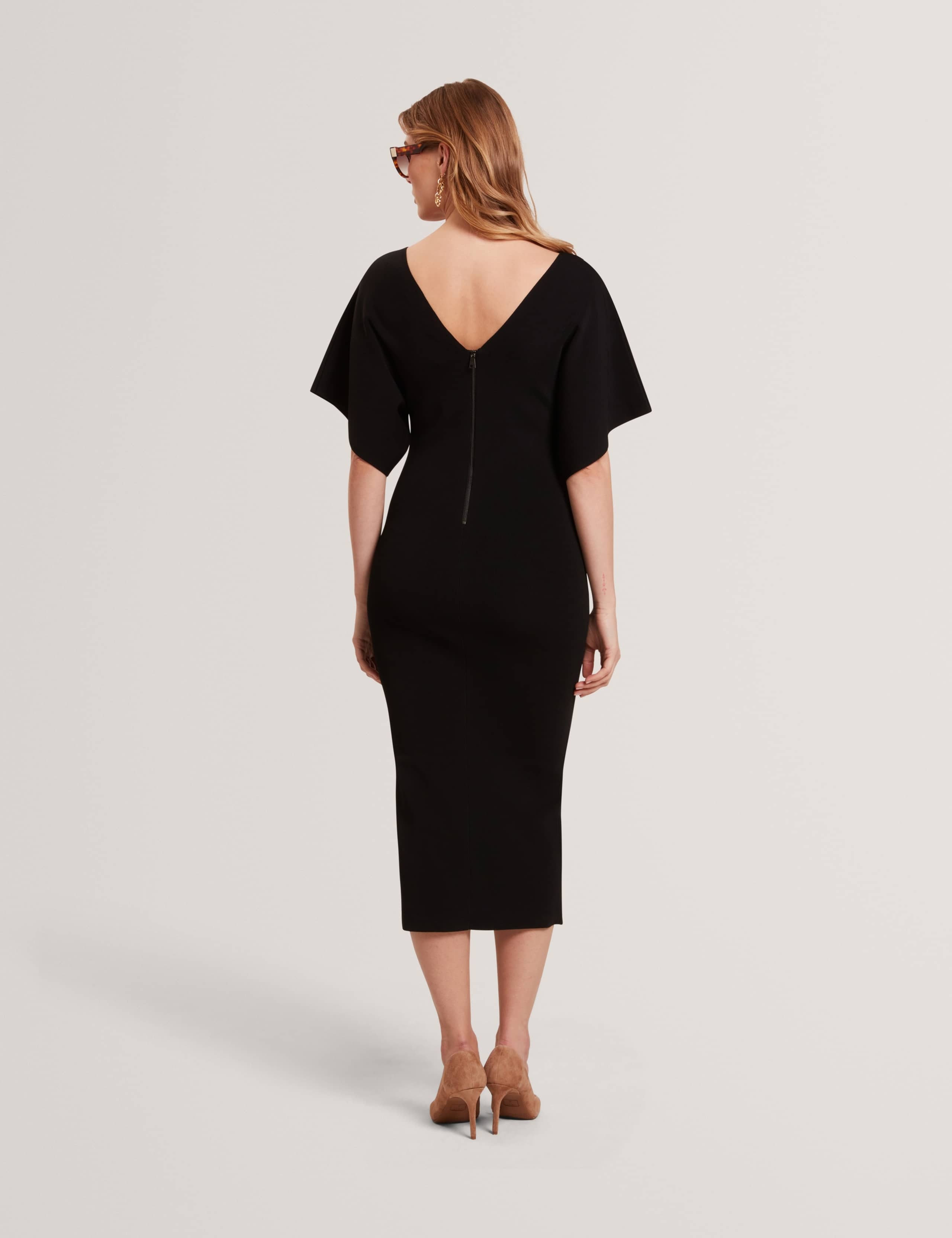 V-Neck Midi Jumper Dress 5 of 7