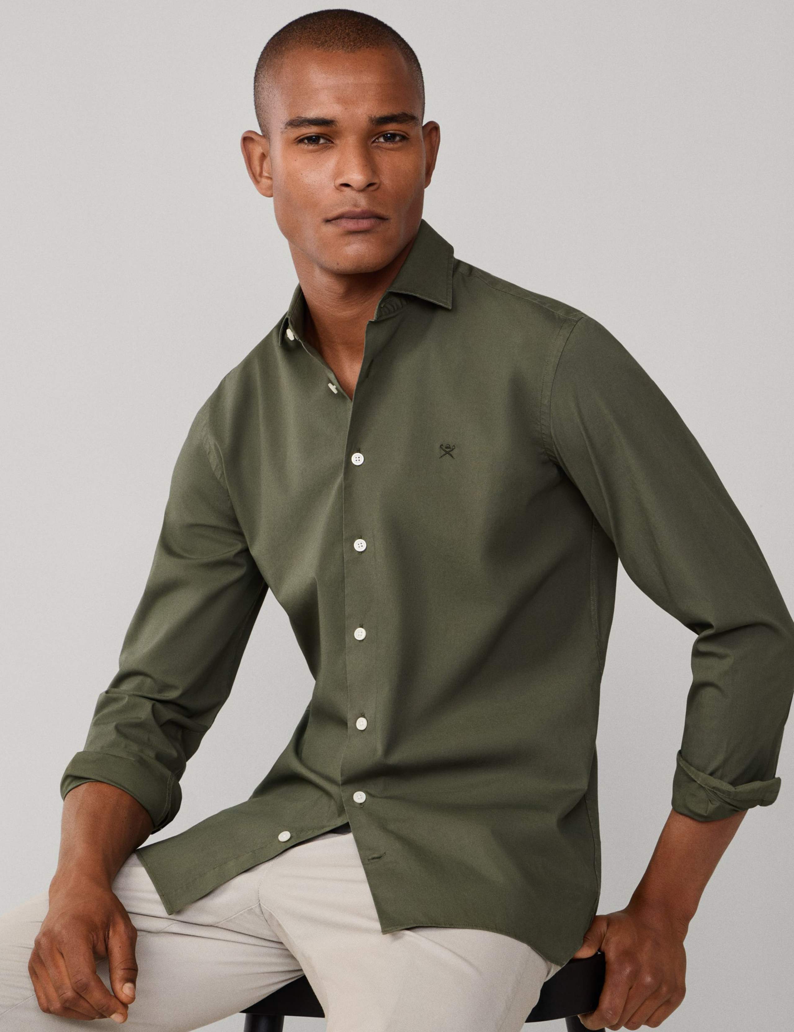 Tailored Fit Pure Cotton Dress Shirt 1 of 9