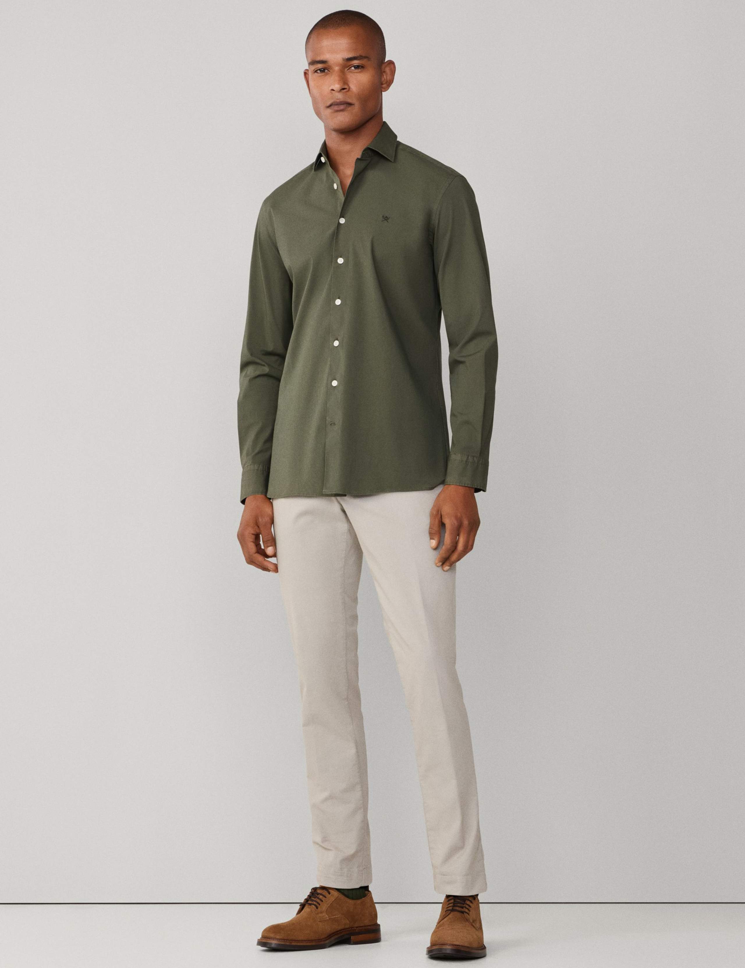 Tailored Fit Pure Cotton Dress Shirt 3 of 9