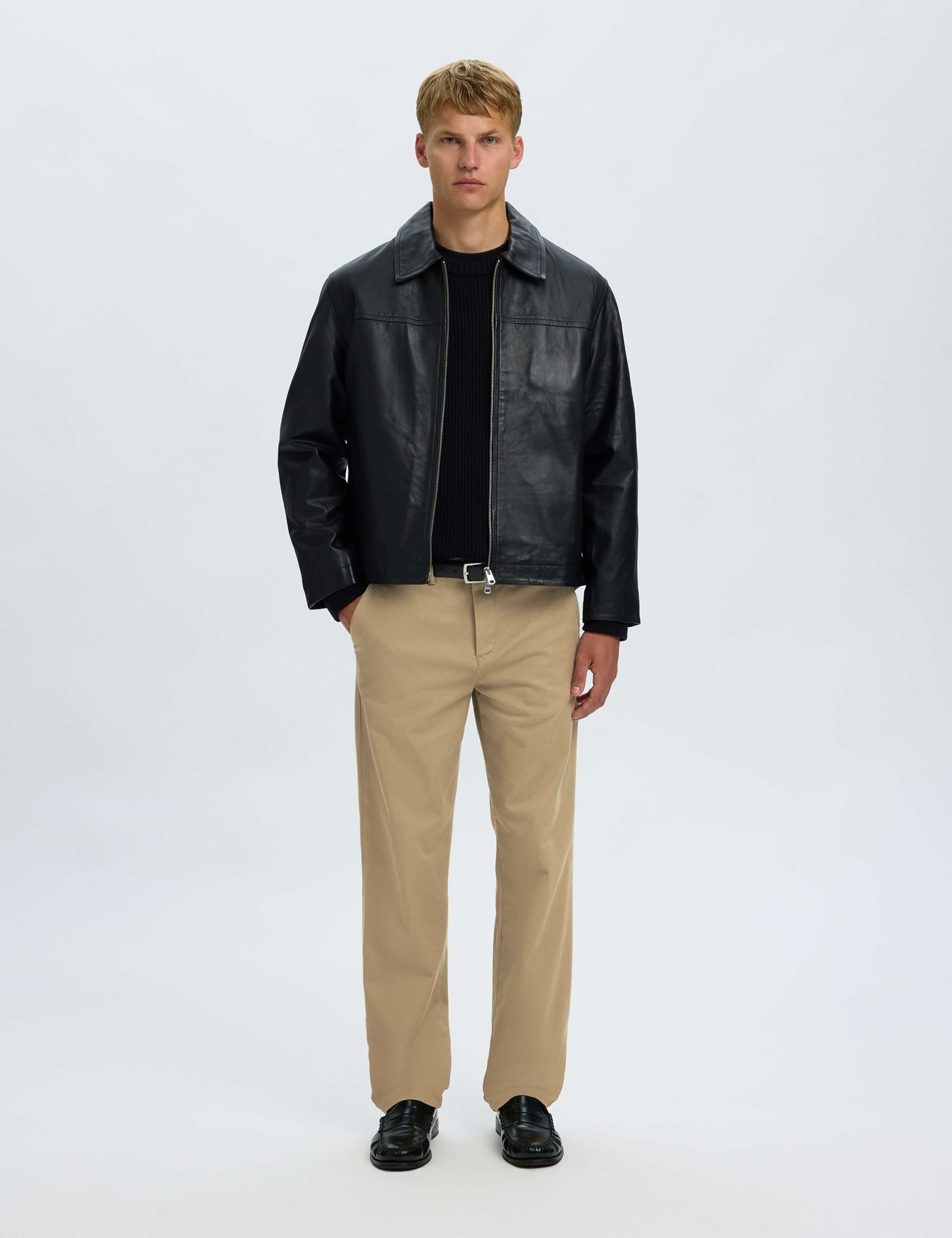 Straight Fit Cotton Rich Twill Chinos 2 of 6
