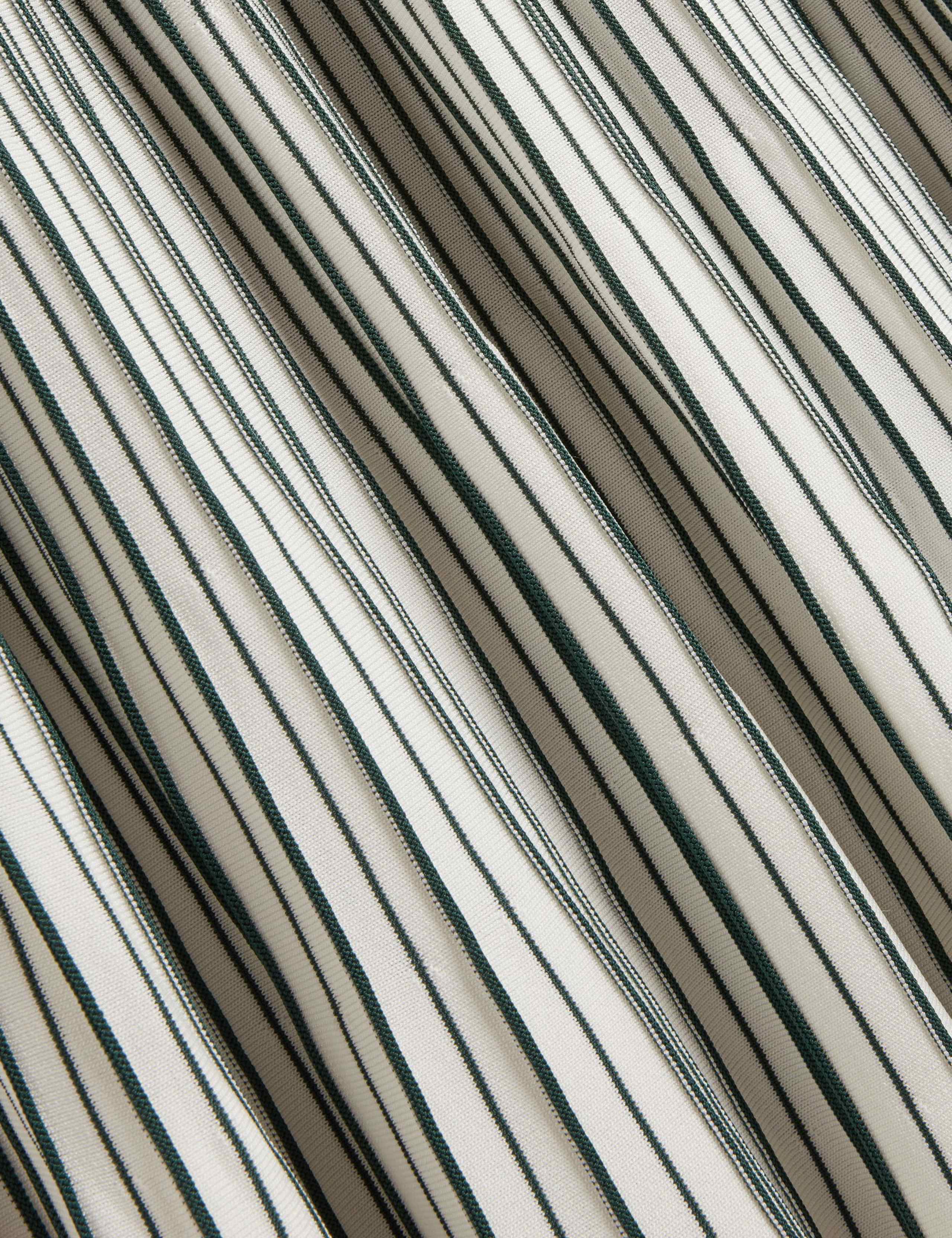 Textured Striped A-Line Midi Skirt 5 of 8