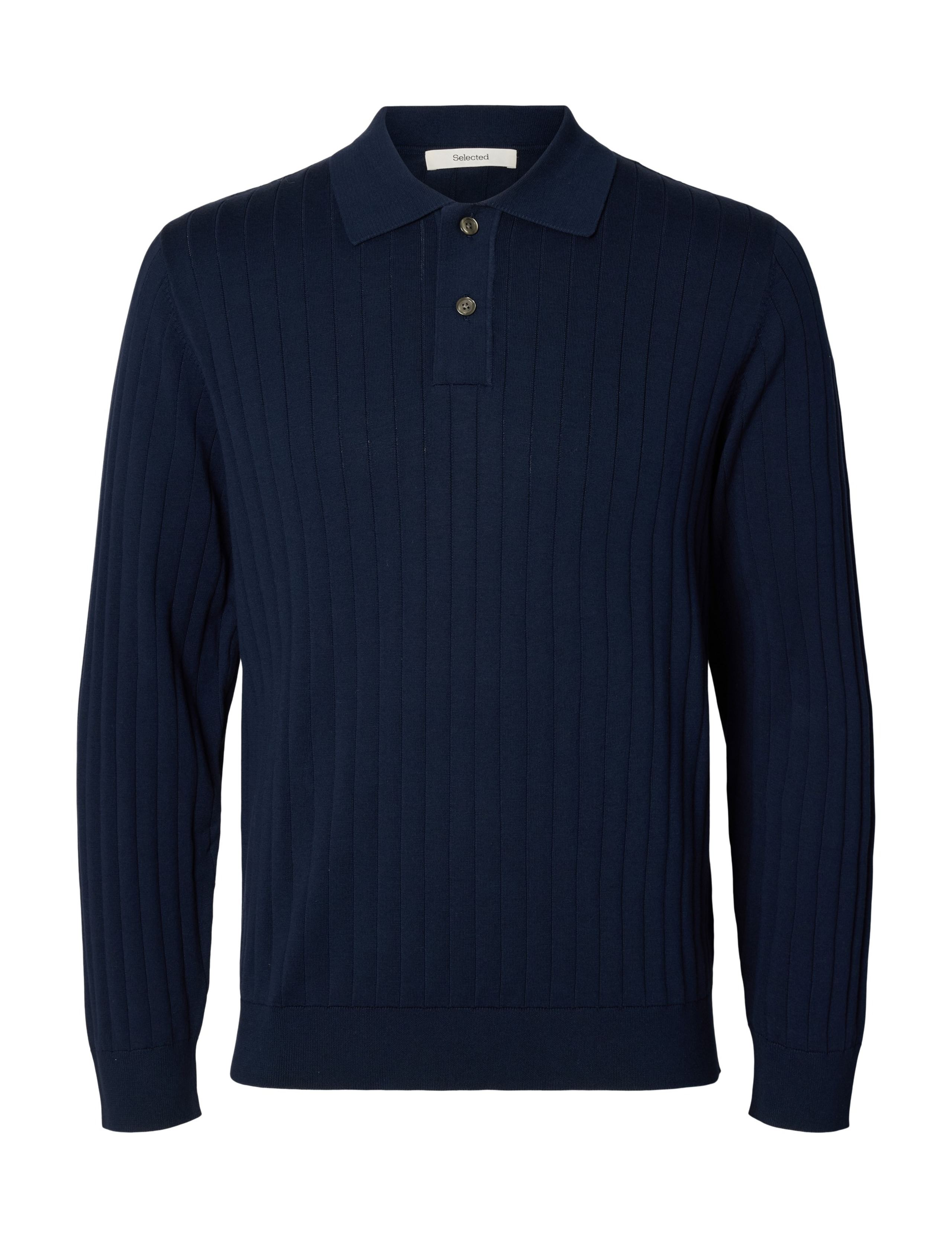 Pure Cotton Ribbed Knitted Polo Shirt 4 of 5