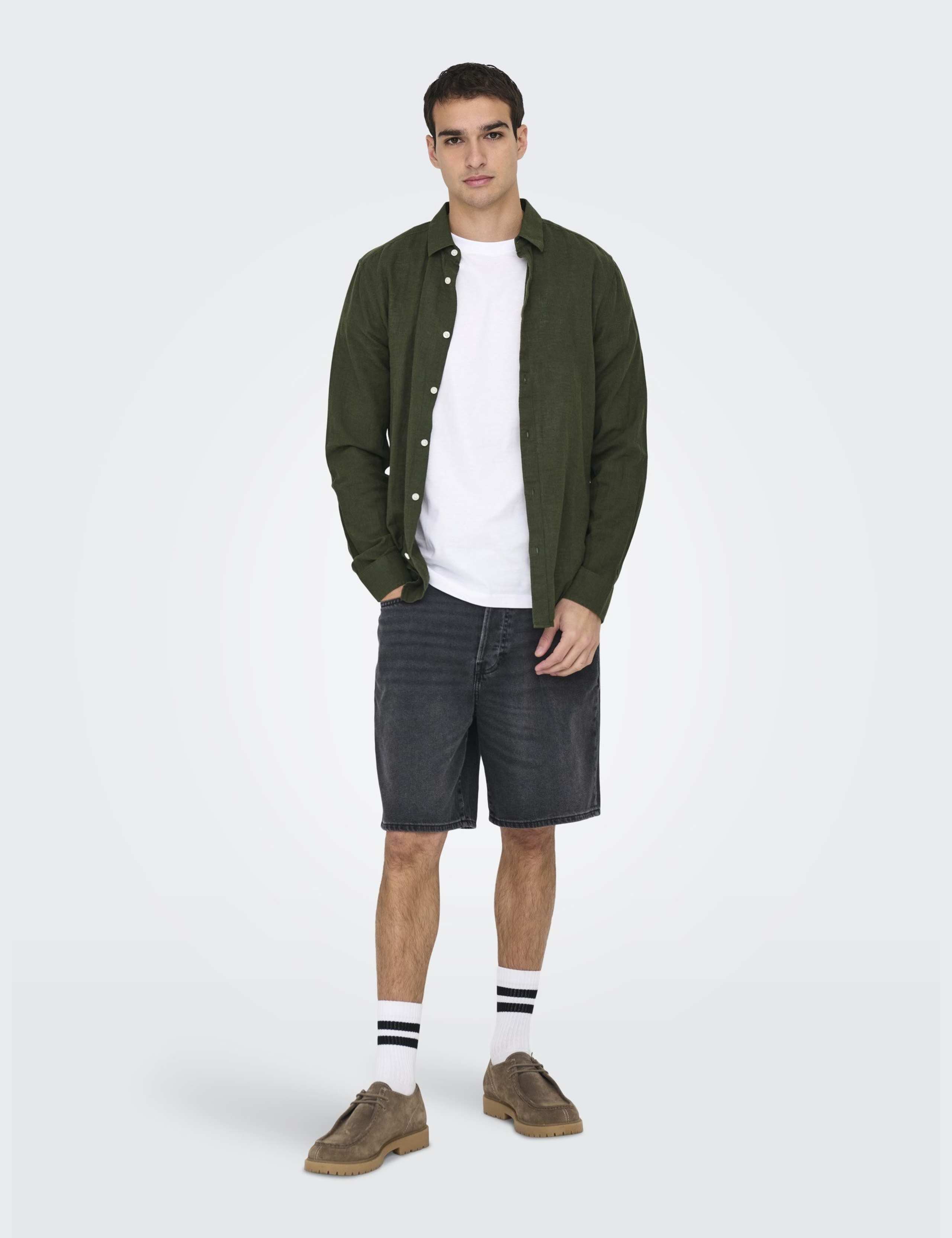 Regular Fit Cotton Linen Blend Shirt 5 of 6