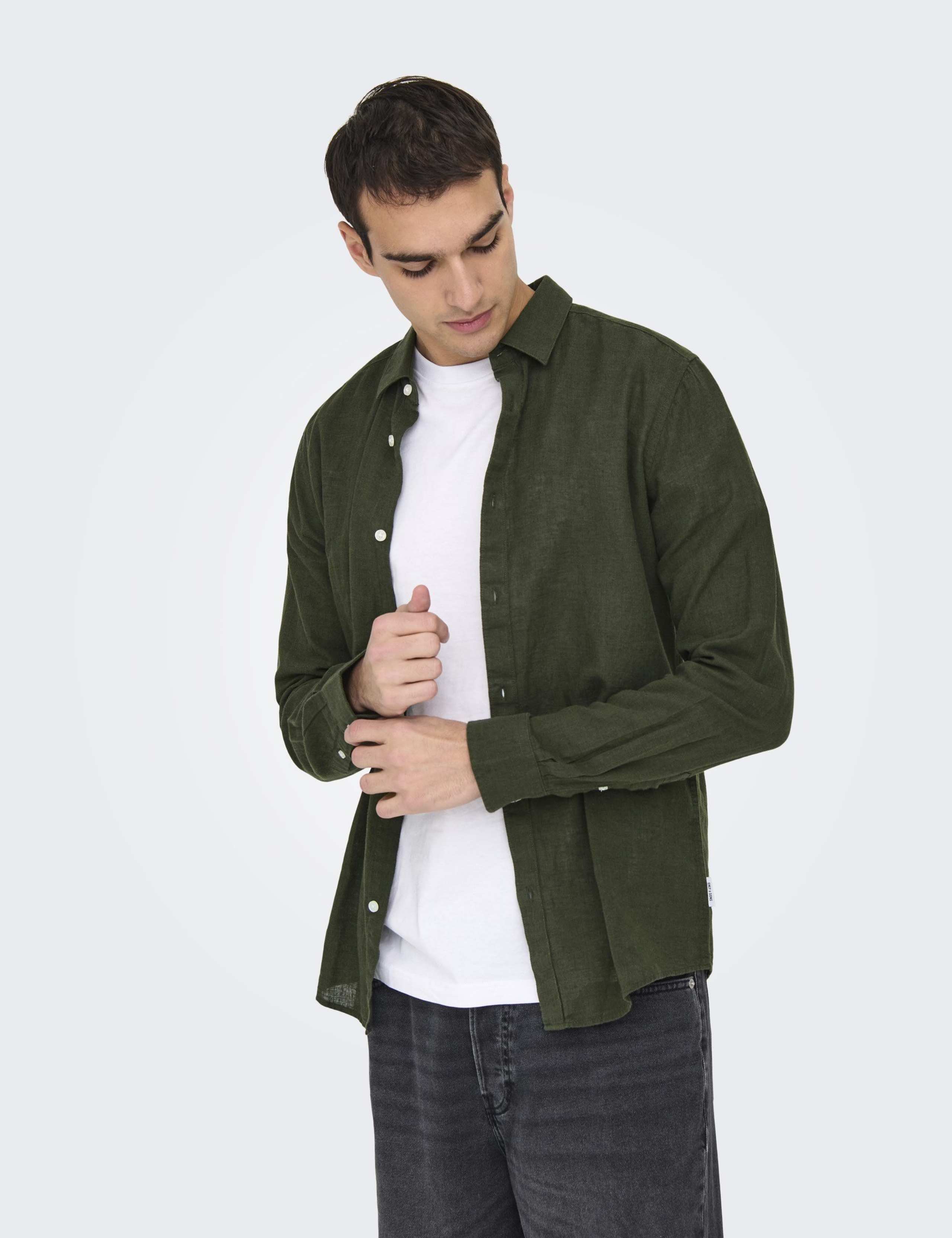 Regular Fit Cotton Linen Blend Shirt 6 of 6