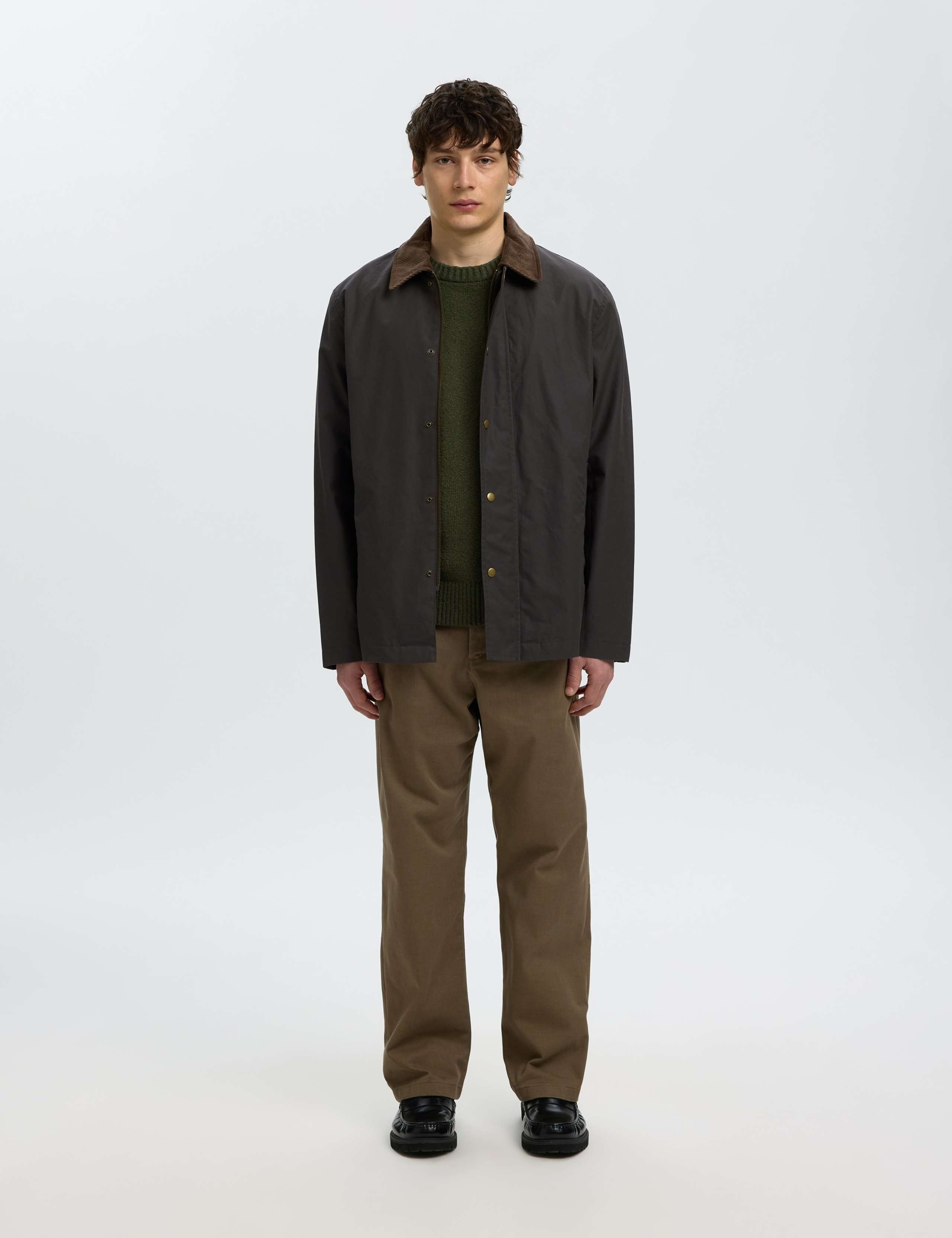 Pure Cotton Cord Collar Wax Jacket 2 of 6