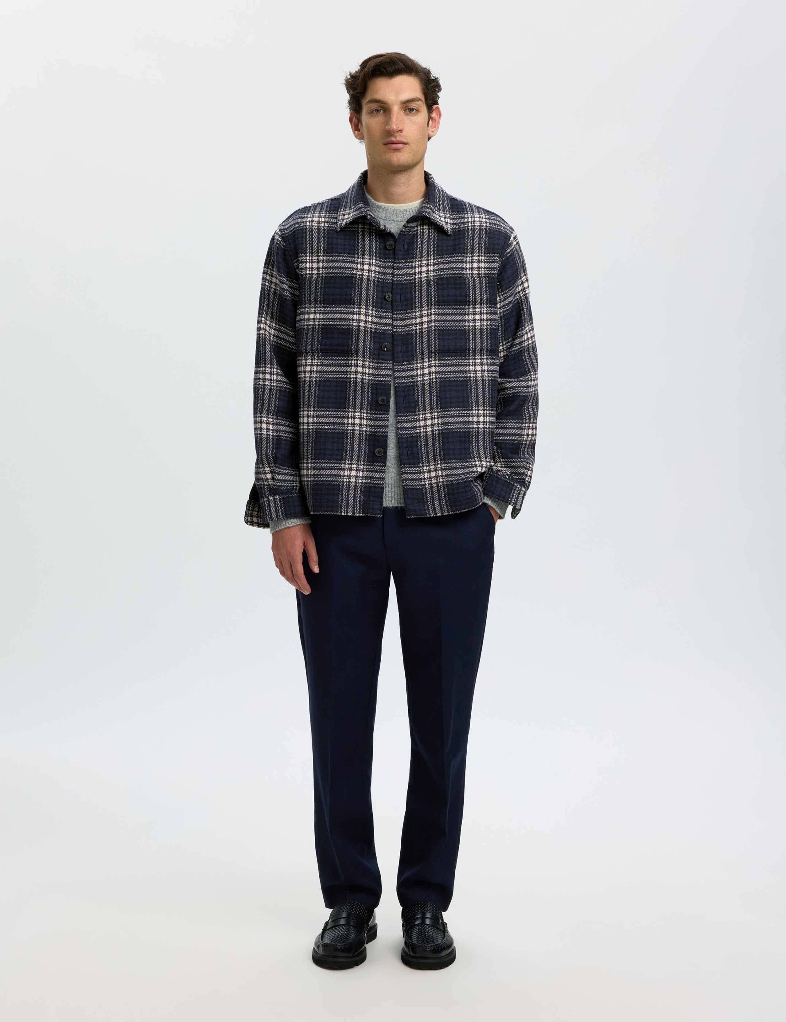 Wool Blend Checked Overshirt 2 of 5