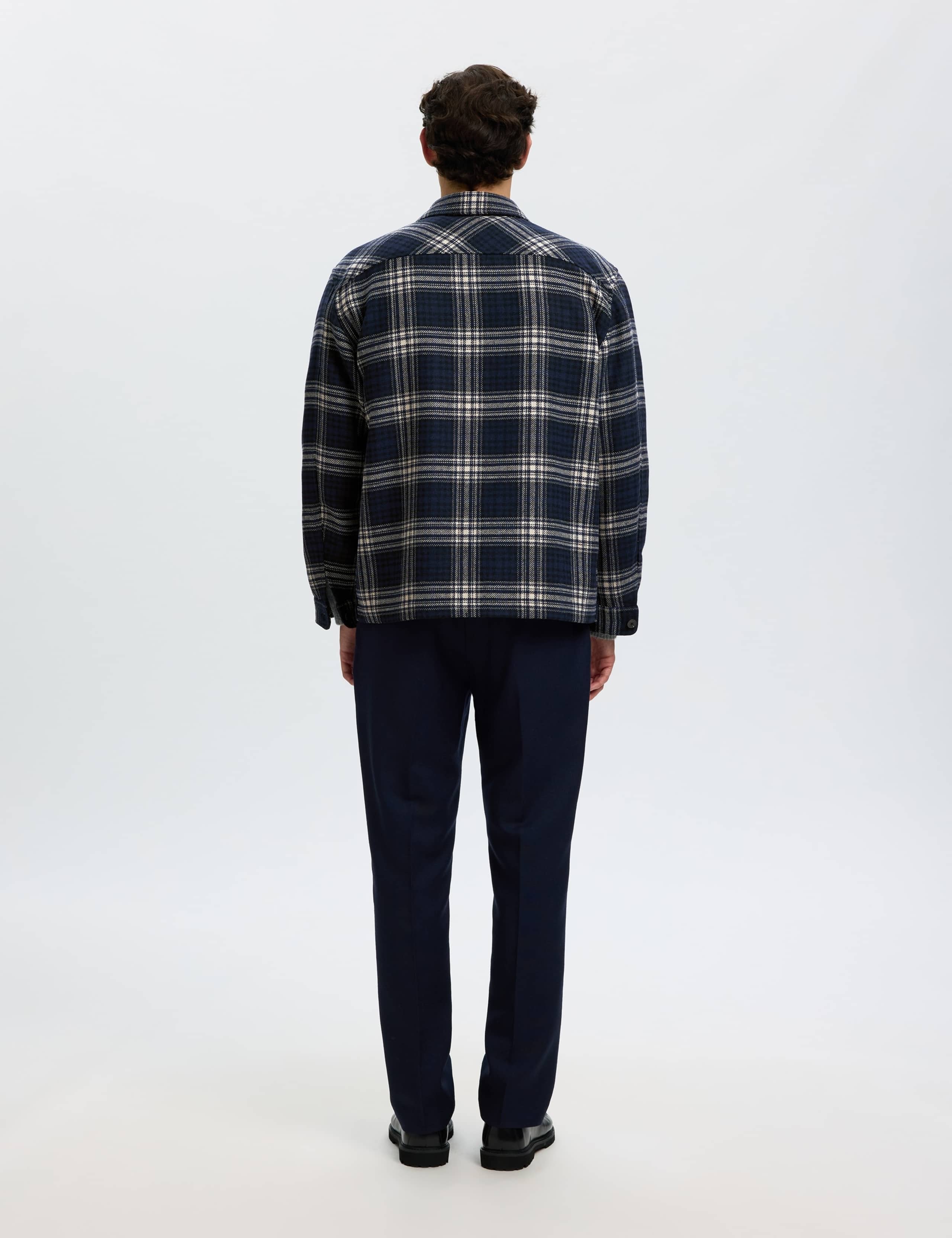 Wool Blend Checked Overshirt 3 of 5