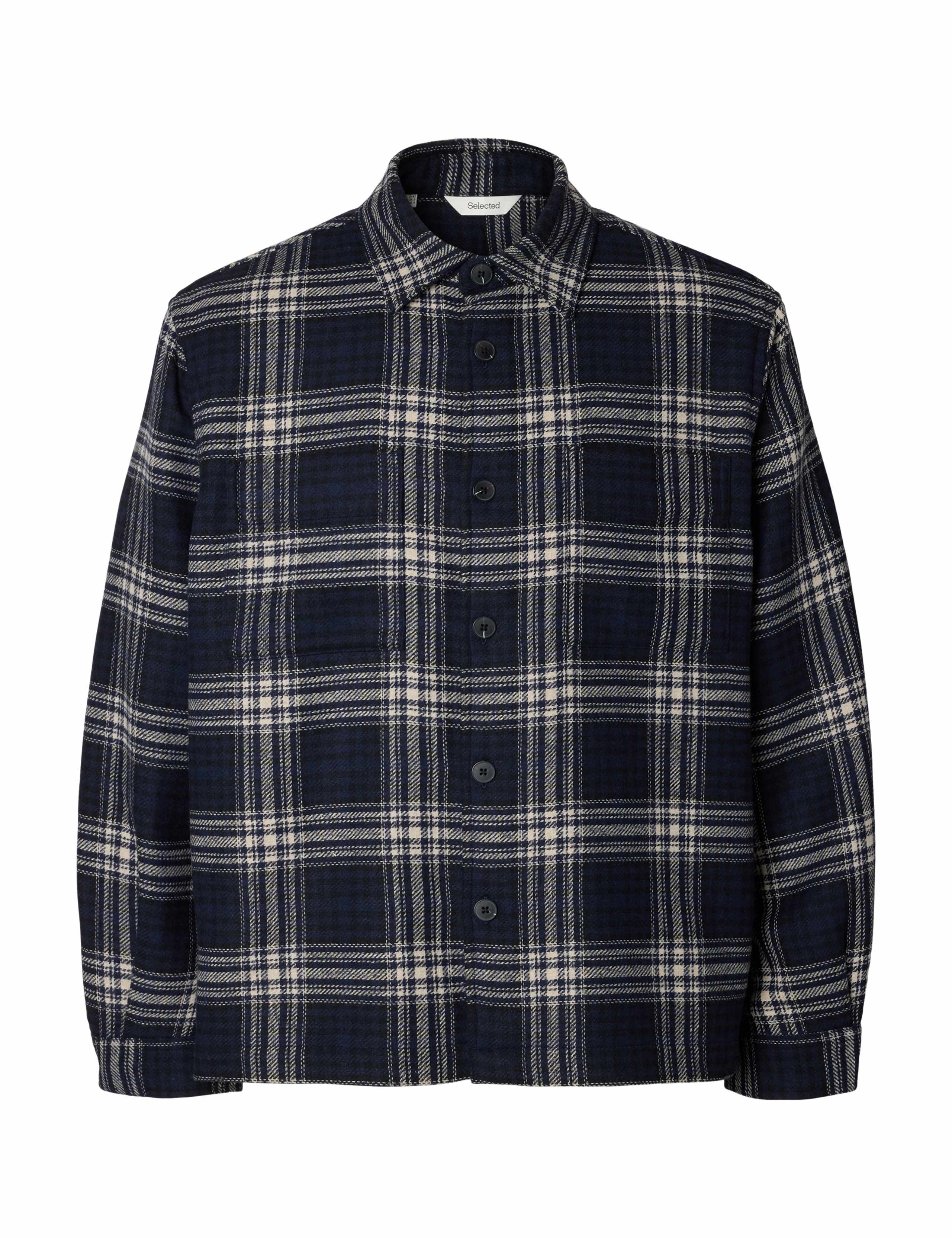 Wool Blend Checked Overshirt 4 of 5