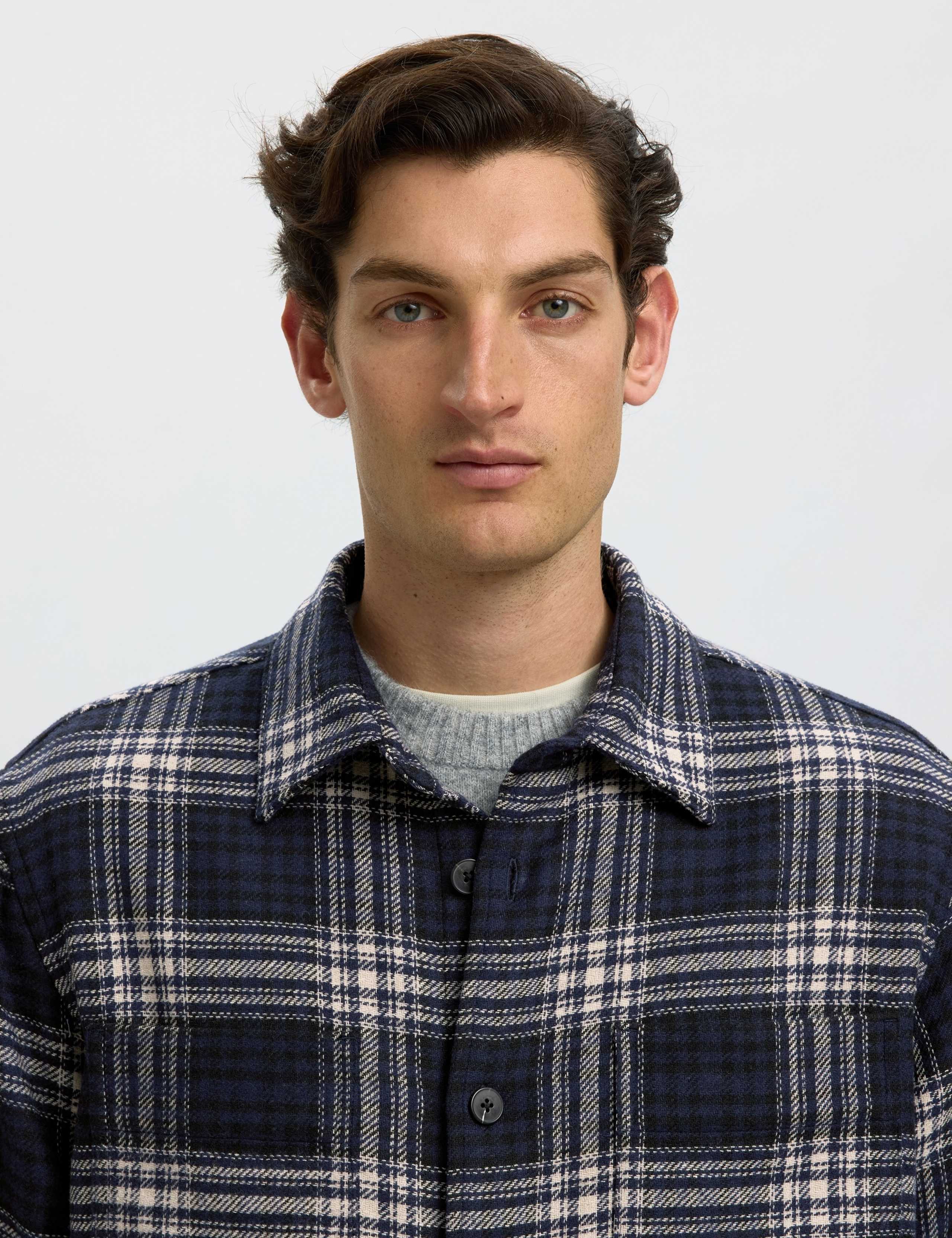 Wool Blend Checked Overshirt 5 of 5