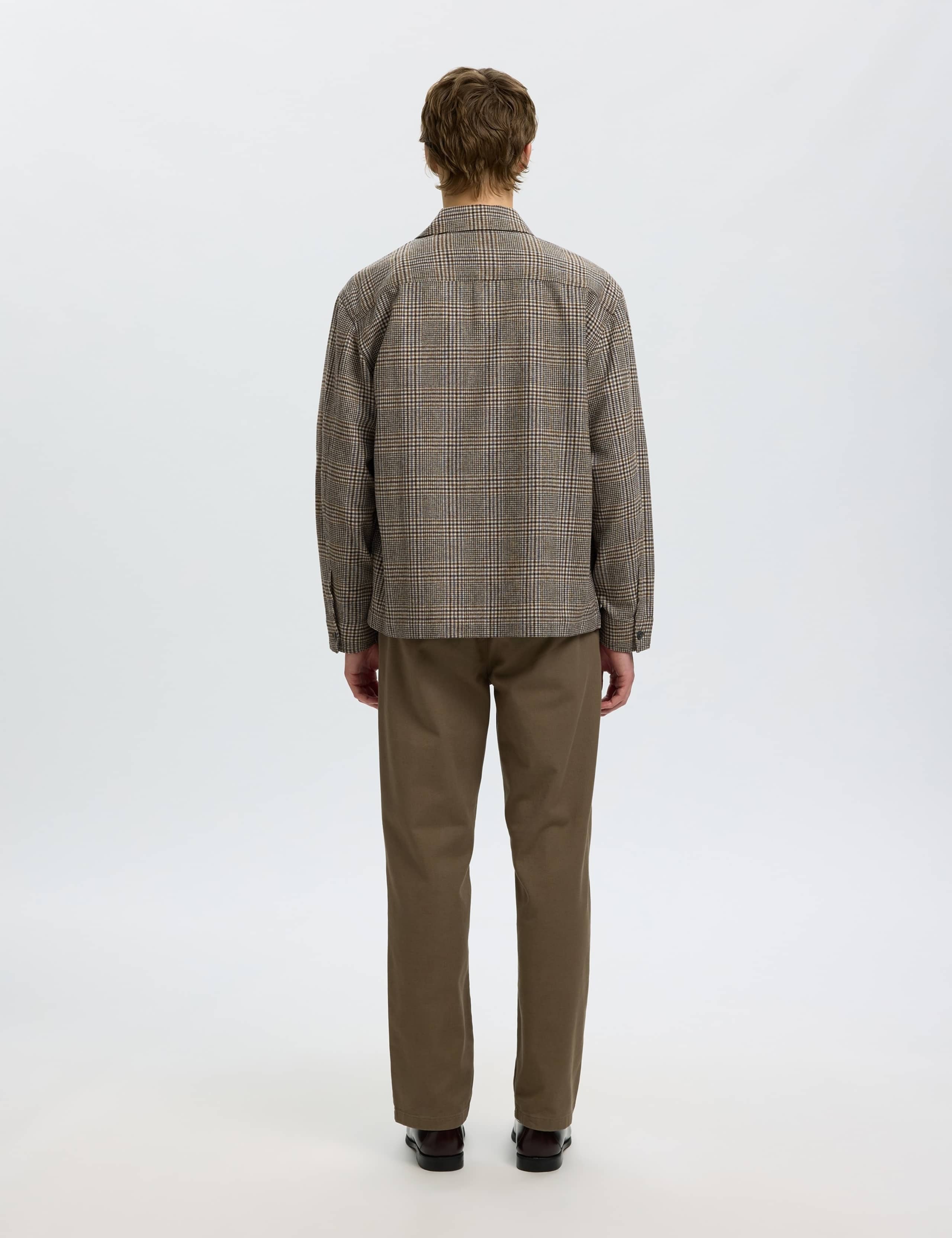 Wool Blend Checked Overshirt 3 of 6
