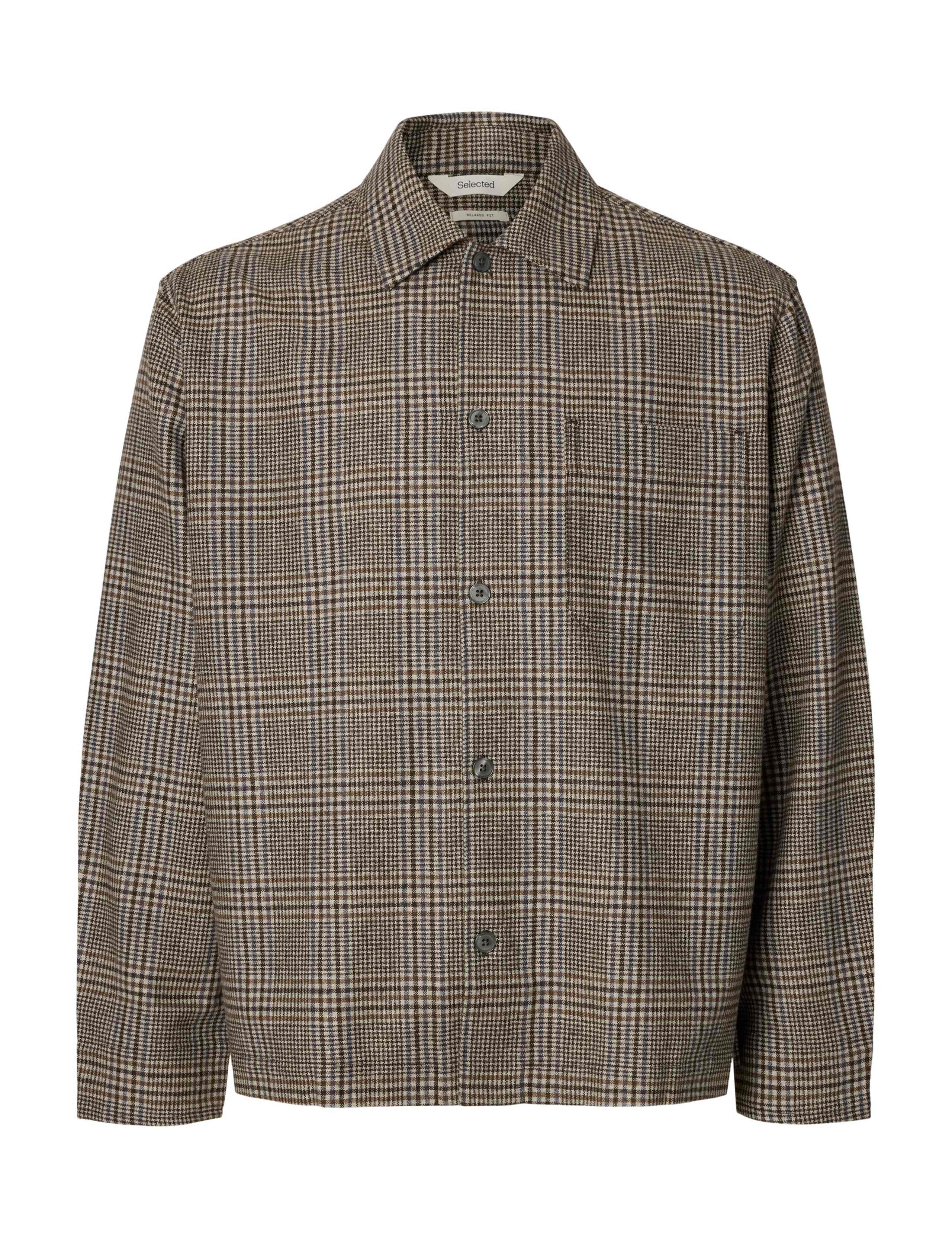 Wool Blend Checked Overshirt 4 of 6