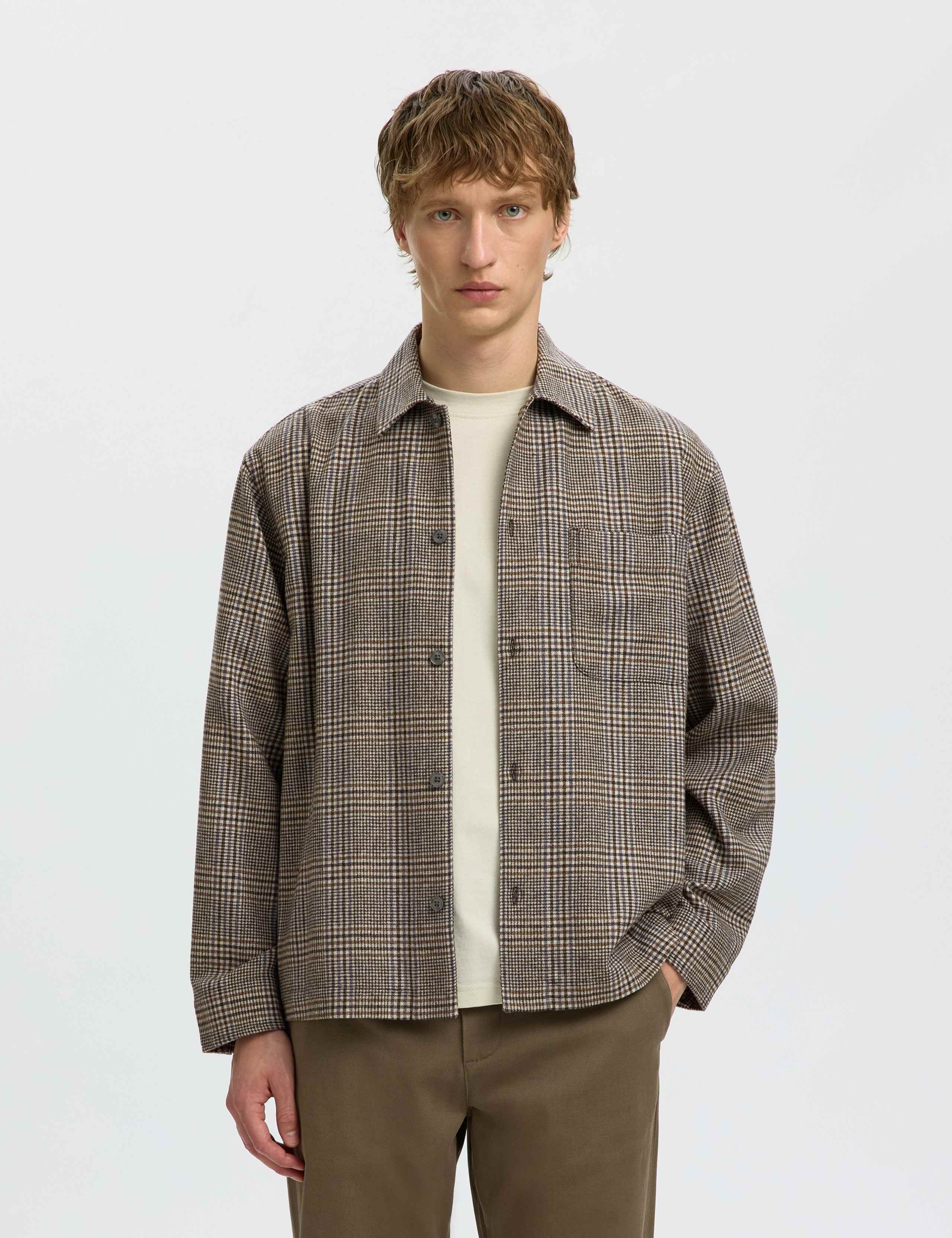Wool Blend Checked Overshirt 5 of 6