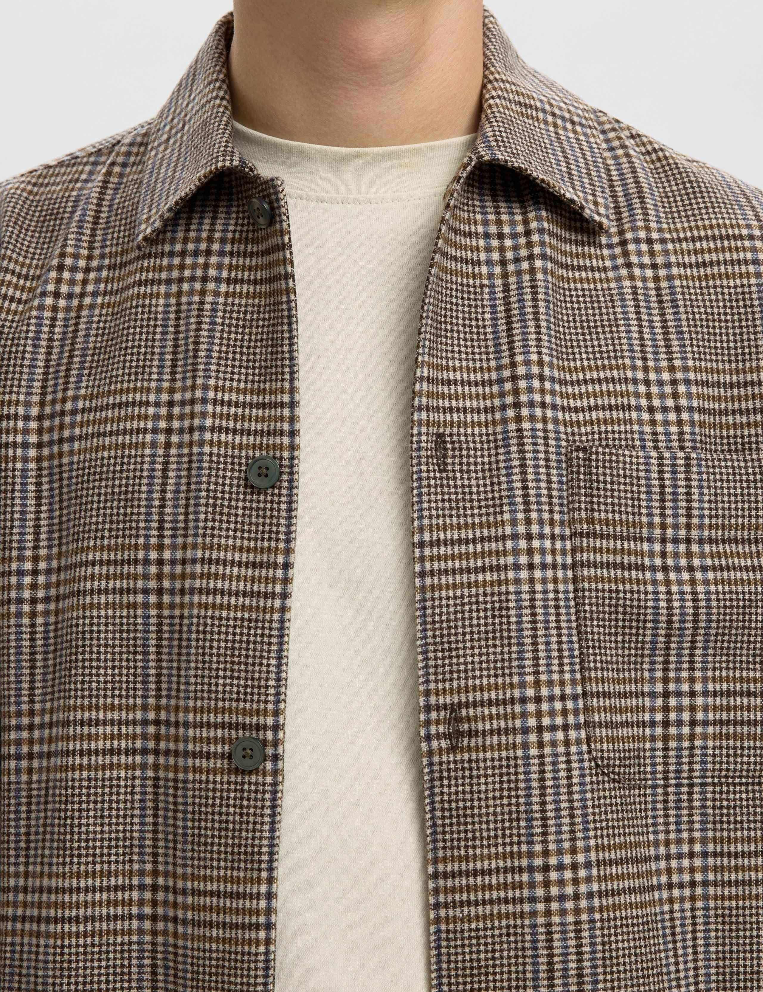 Wool Blend Checked Overshirt 6 of 6