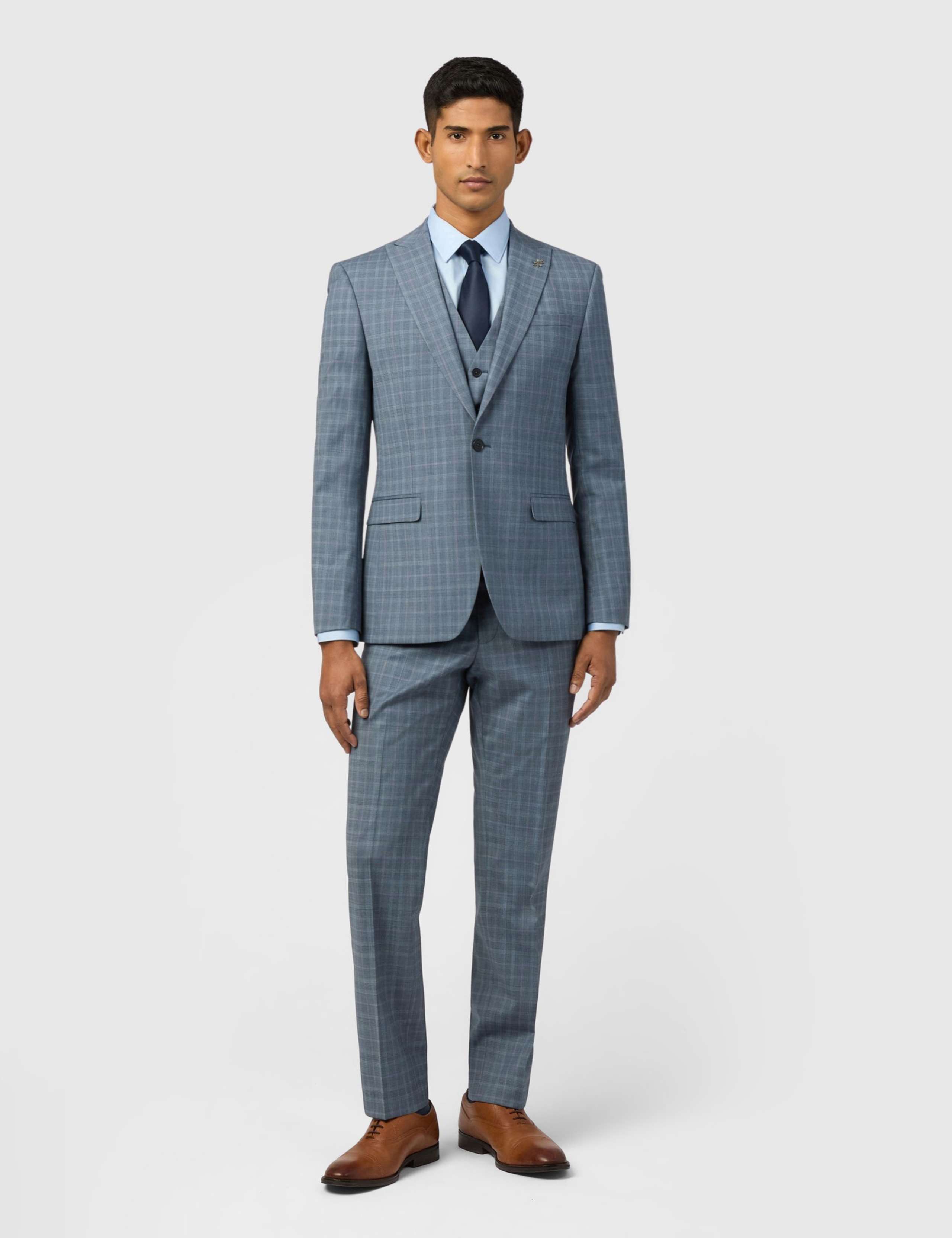 Slim Fit Wool Rich Check Blazer 2 of 3