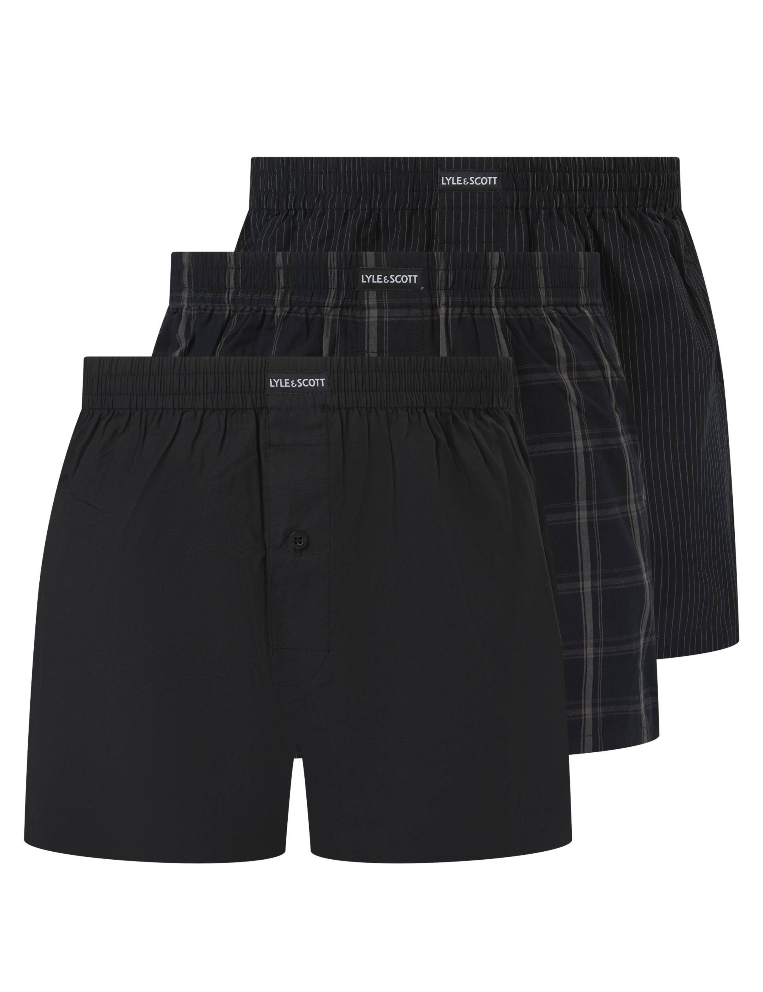 3pk Pure Cotton Assorted Boxers 1 of 6