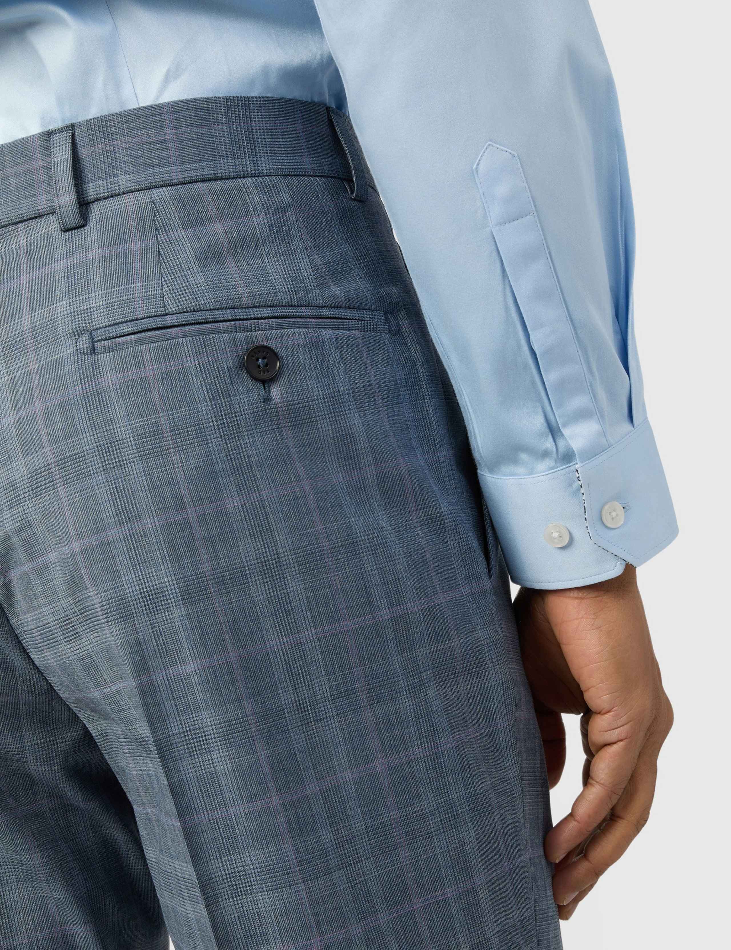 Slim Fit Wool Rich Check Durable Suit Trousers 3 of 3
