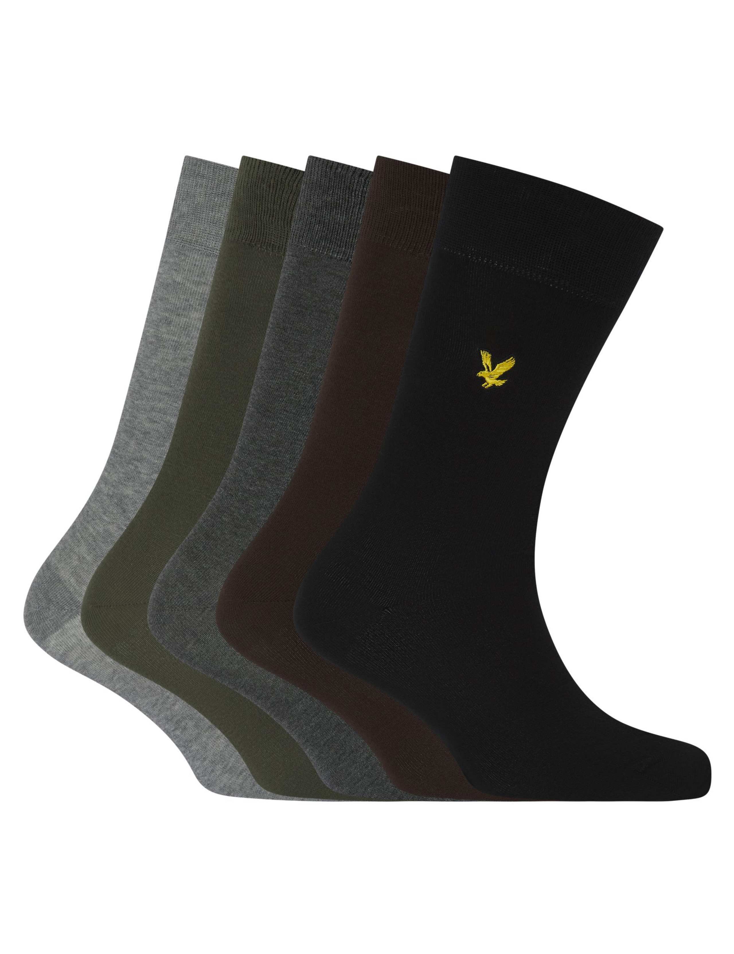 5pk Cotton Rich Socks 1 of 6