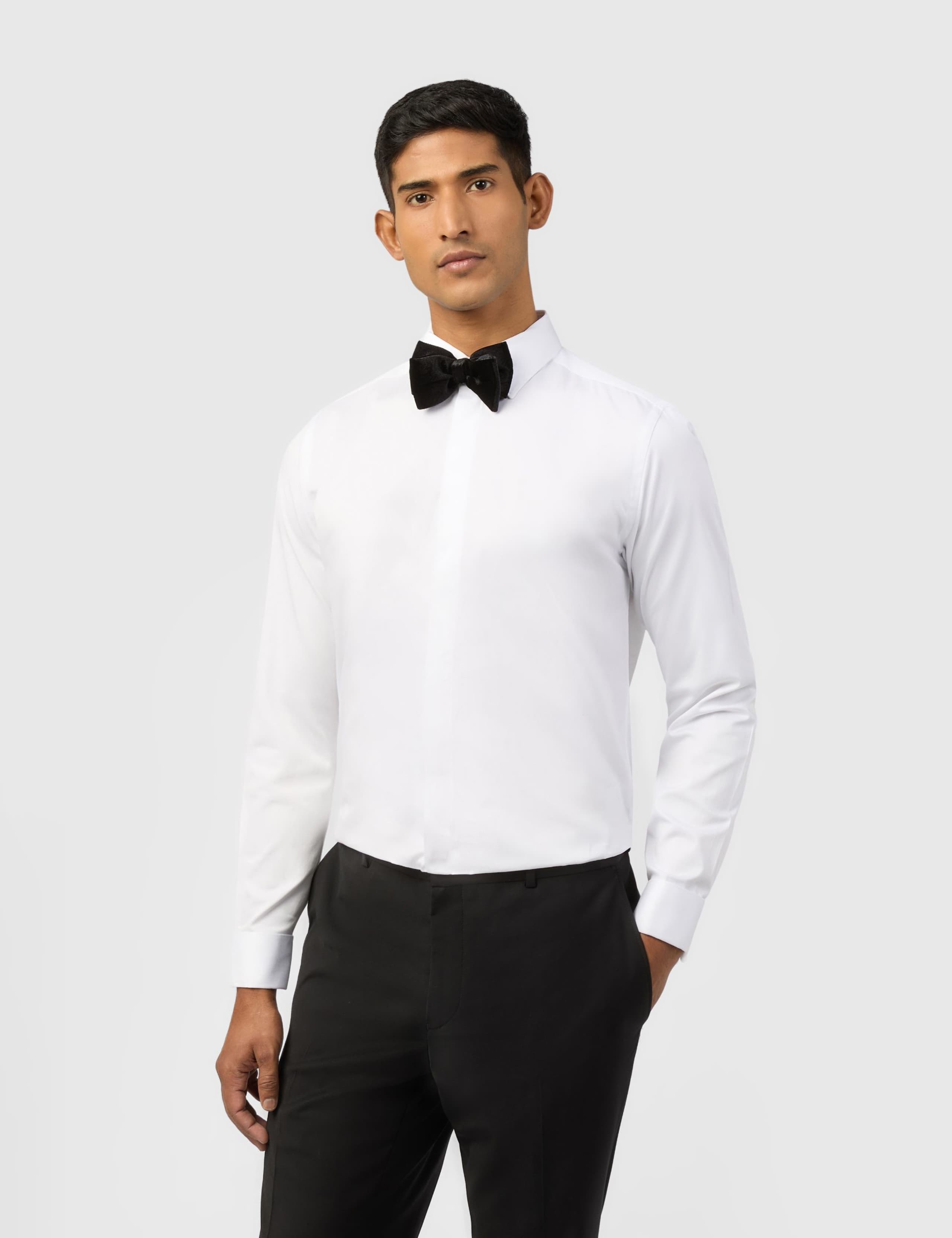 Slim Fit Pure Cotton Double Cuff Shirt 1 of 4