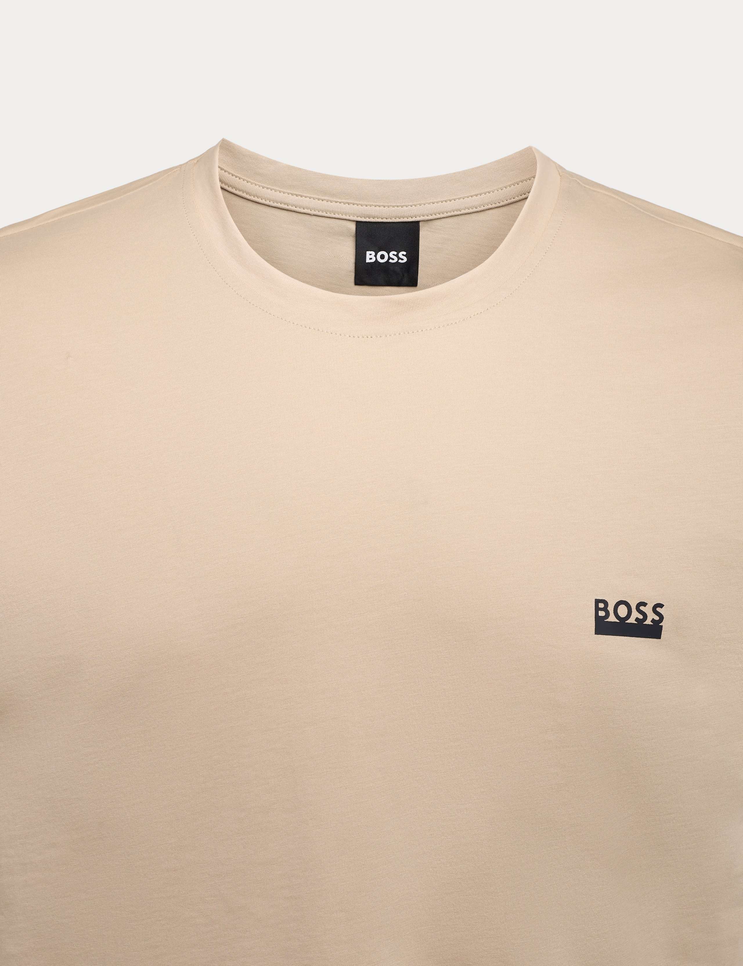 Pure Cotton Logo Detail Crew Neck T-Shirt 2 of 3