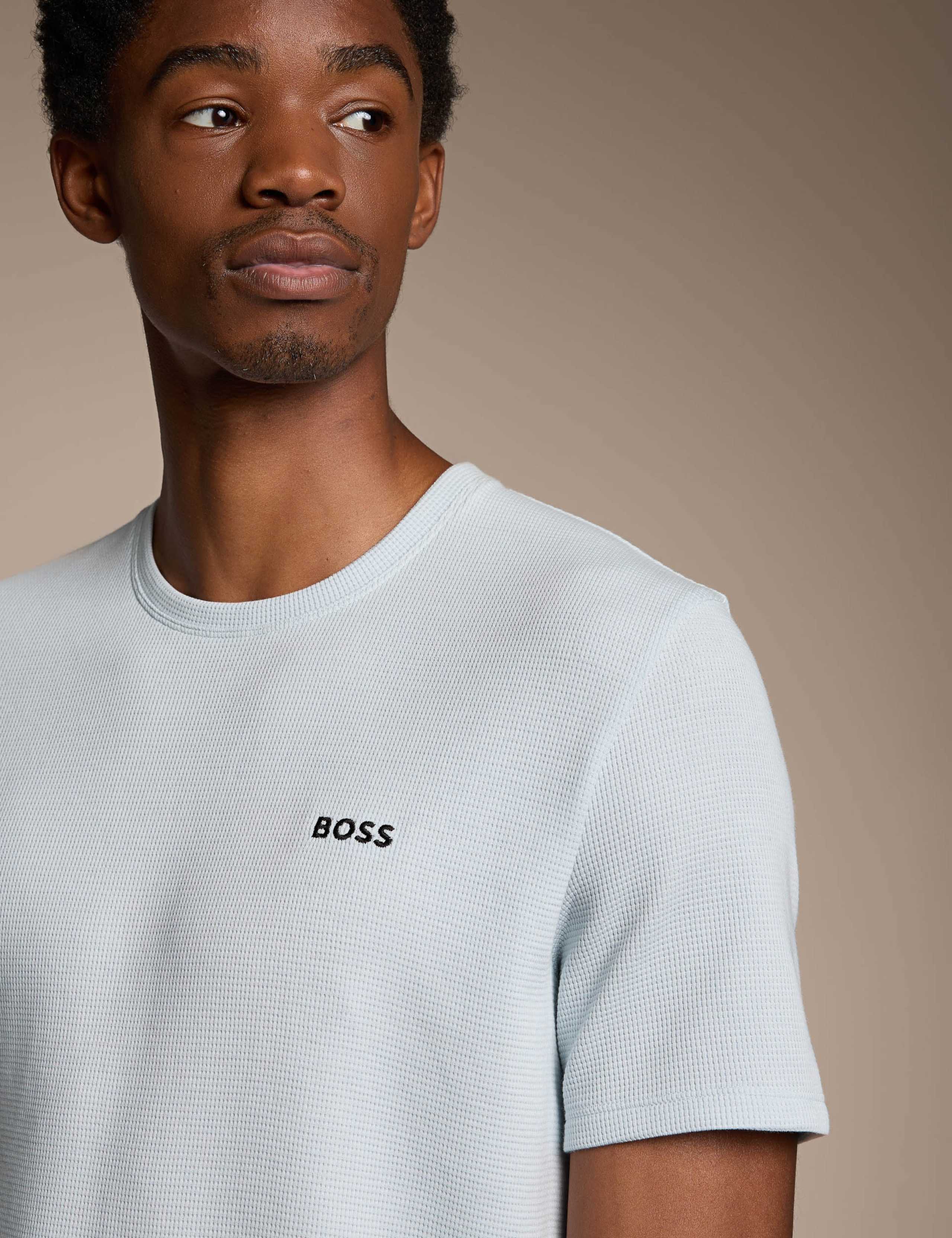Cotton Rich Waffle Crew Neck T-Shirt 4 of 4