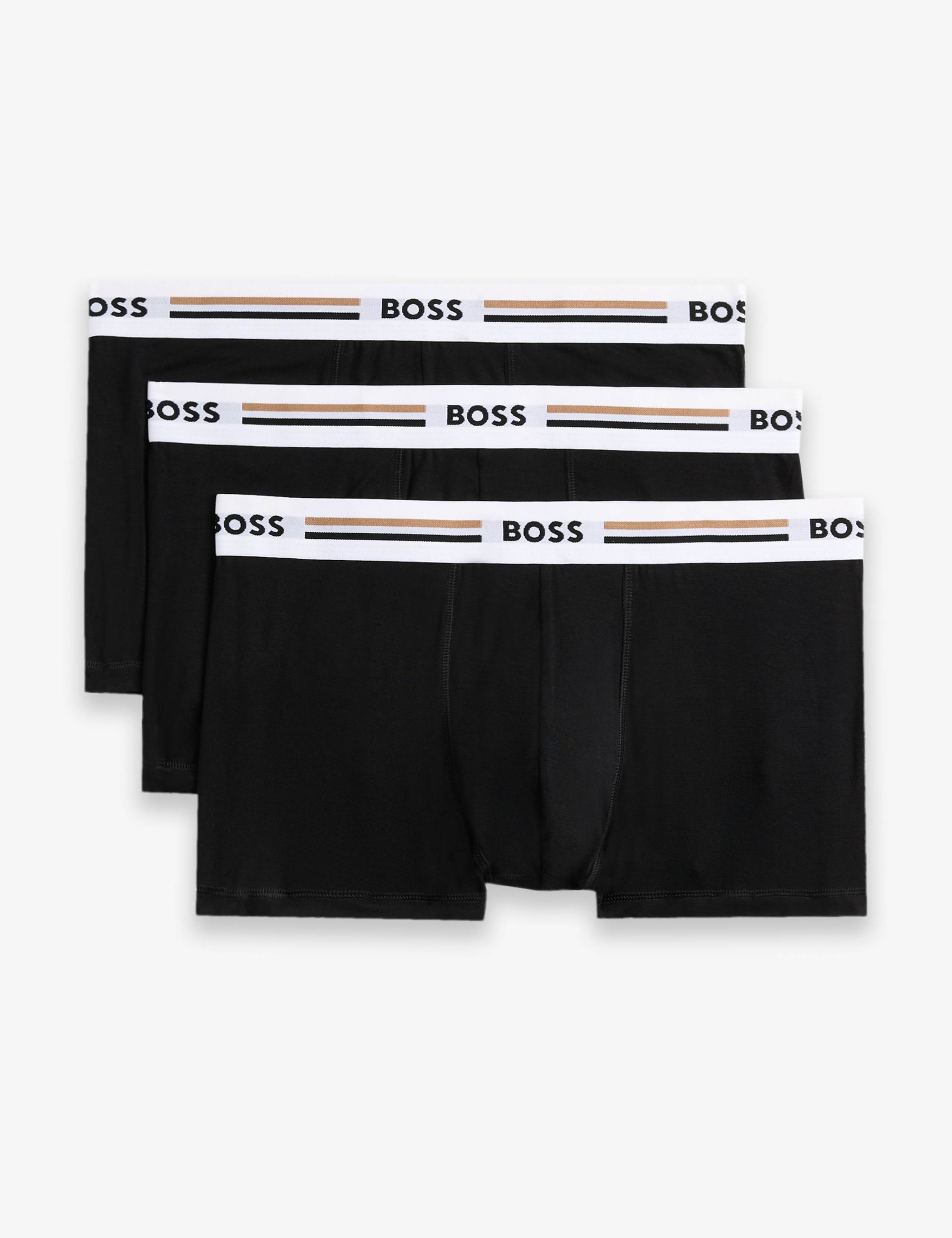 3 Pack Logo Stripe Waistband Trunks 1 of 2