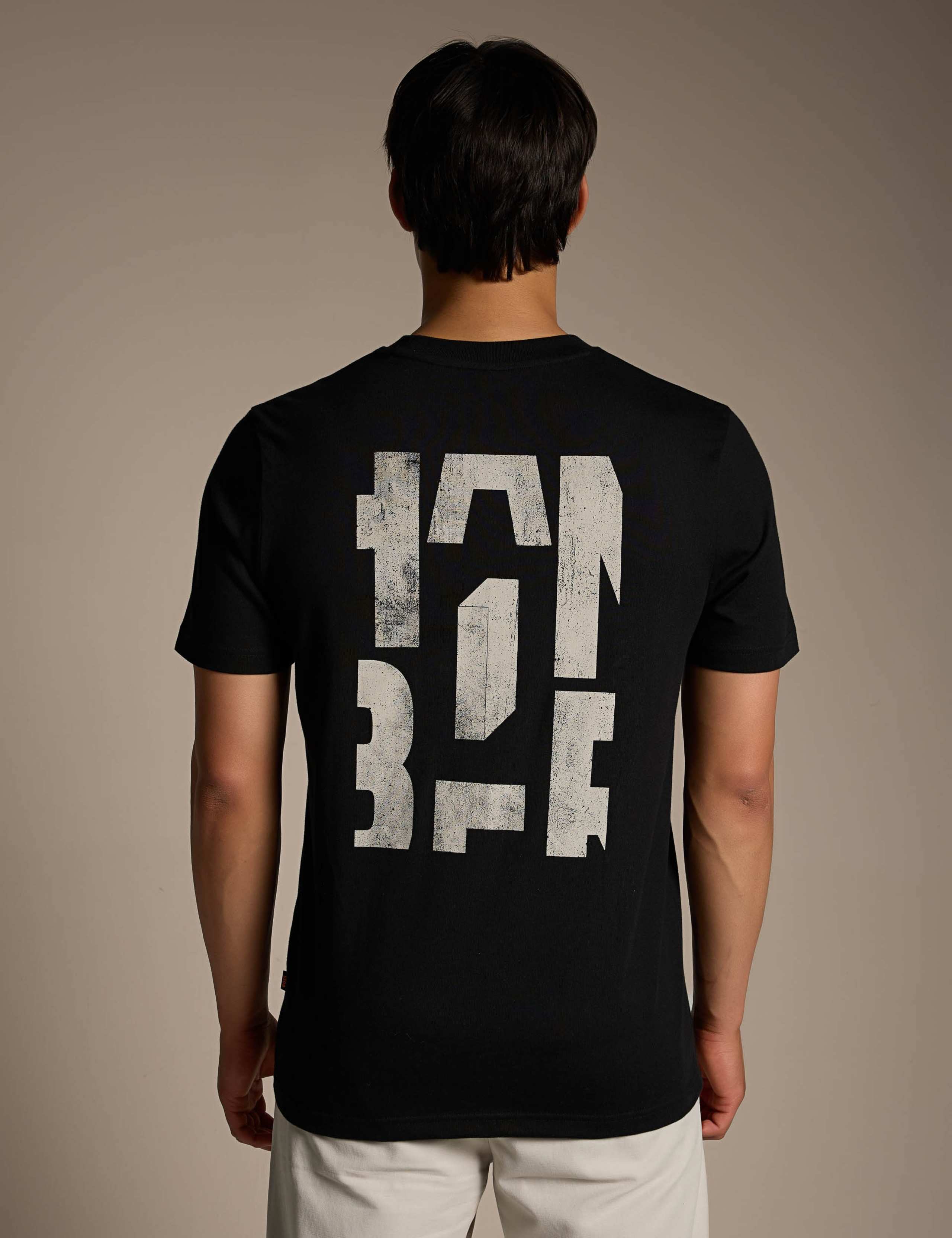 Pure Cotton Back Graphic Crew Neck T-Shirt 3 of 4