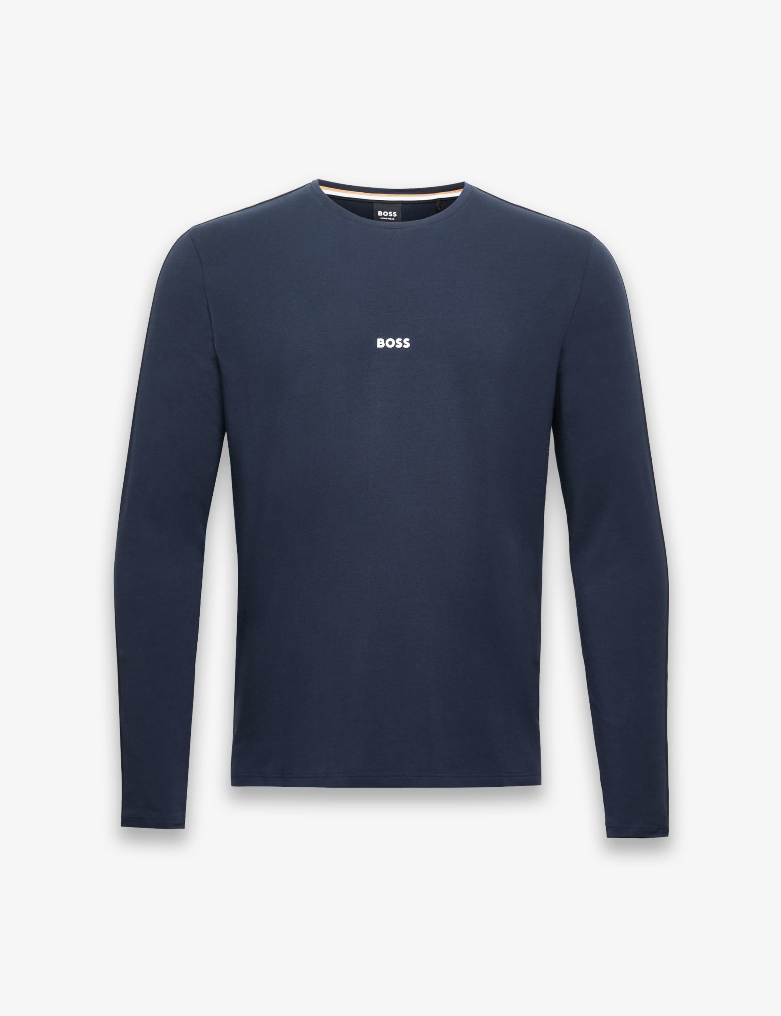 Cotton Rich Crew Neck Long Sleeve T-Shirt 1 of 3