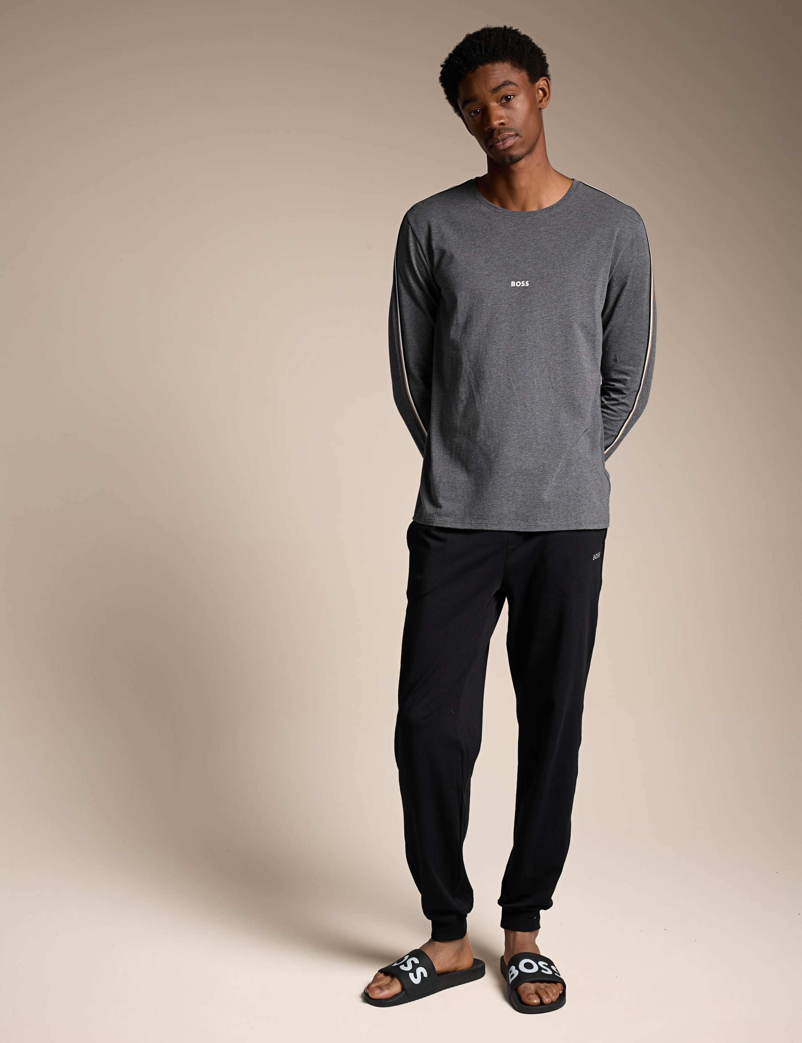 Cotton Rich Crew Neck Long Sleeve T-Shirt 2 of 4